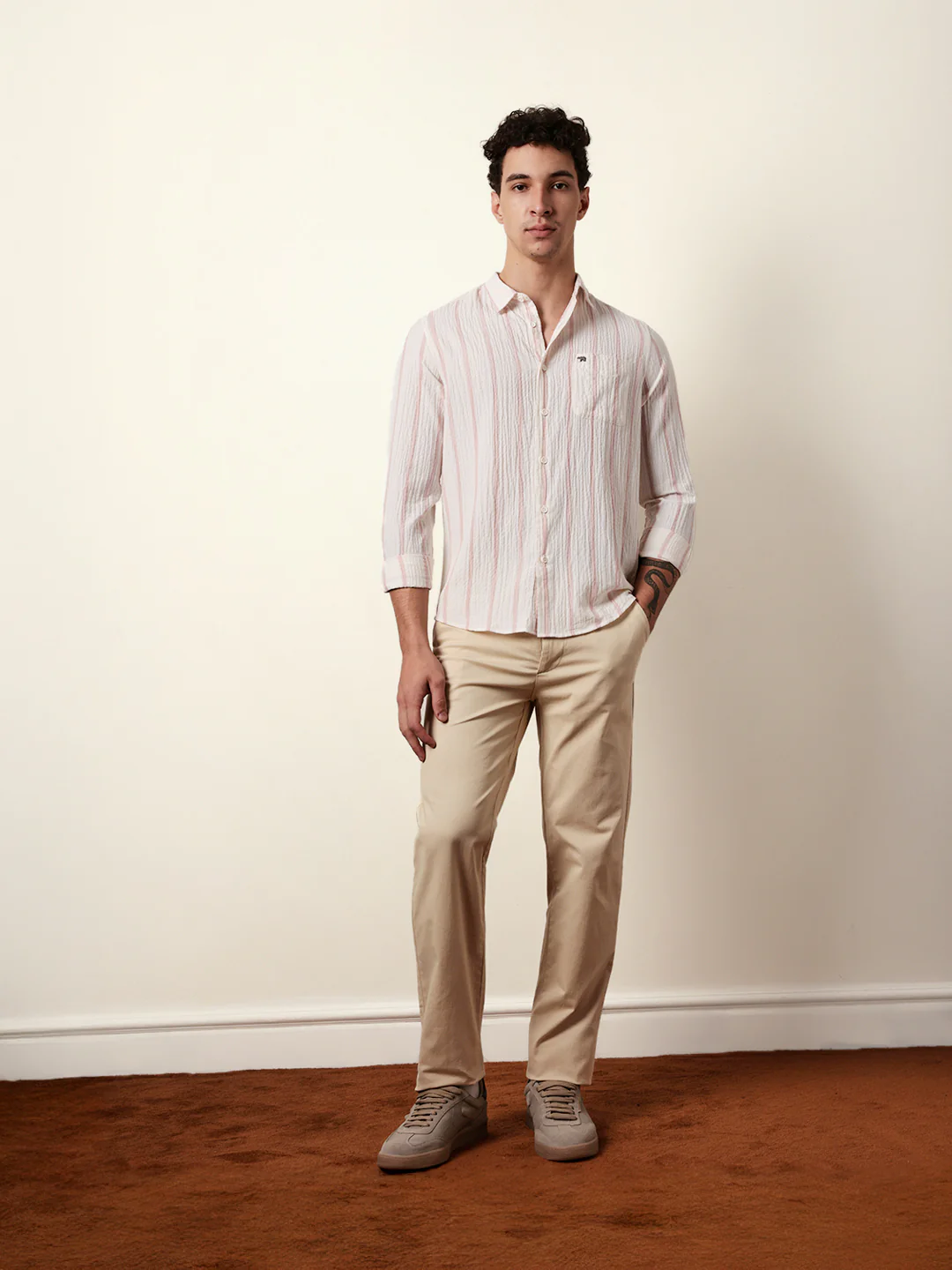 Men Striped Casual Full-Sleeve Shirt - Image 8