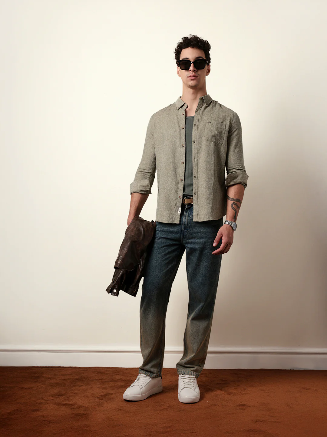 Men Striped Casual Full-Sleeve Shirt - Image 2