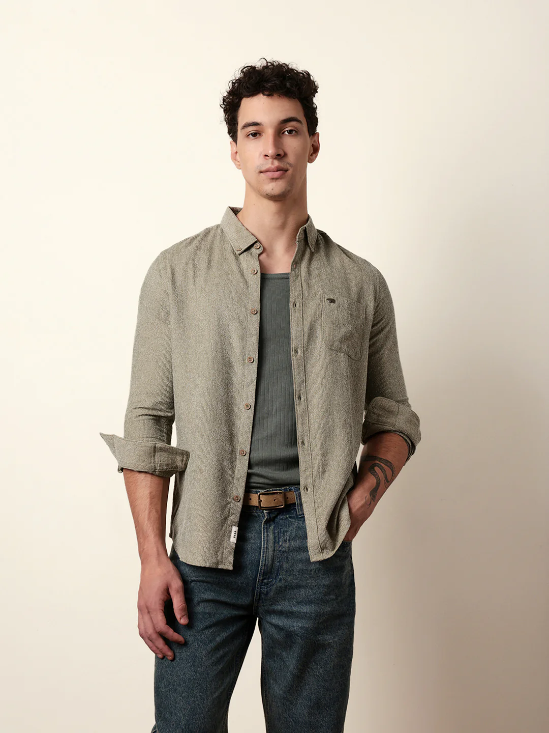 Men Striped Casual Full-Sleeve Shirt - Image 3