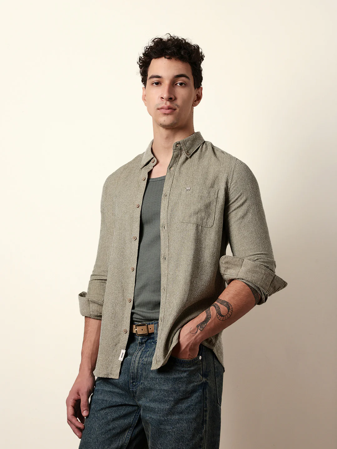 Men Striped Casual Full-Sleeve Shirt - Image 4