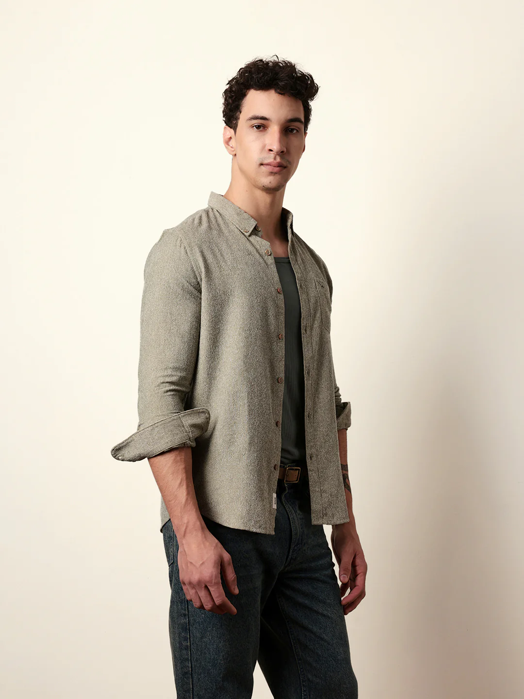 Men Striped Casual Full-Sleeve Shirt - Image 5