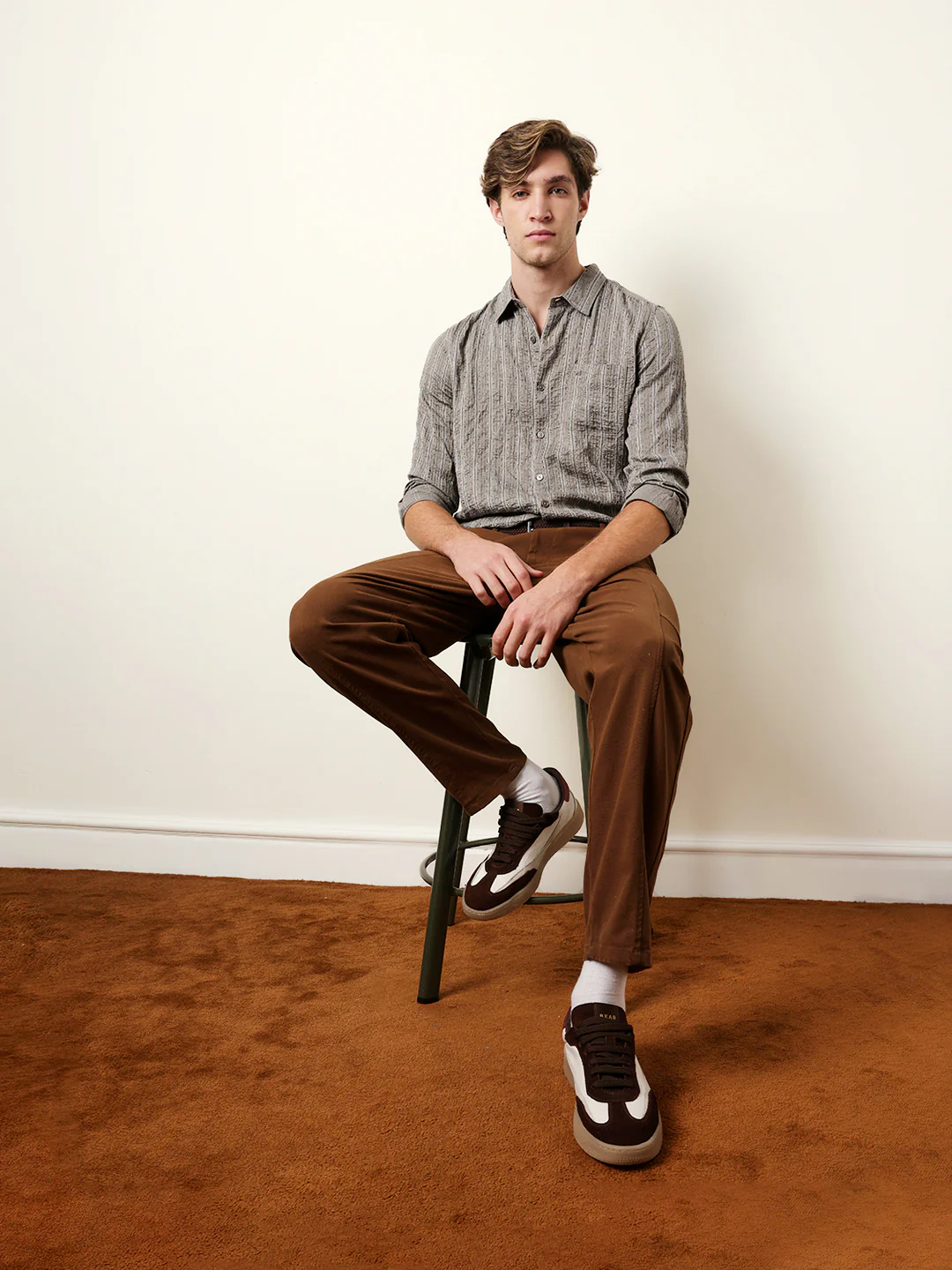 Men Striped Casual Full-Sleeve Shirt - Image 2