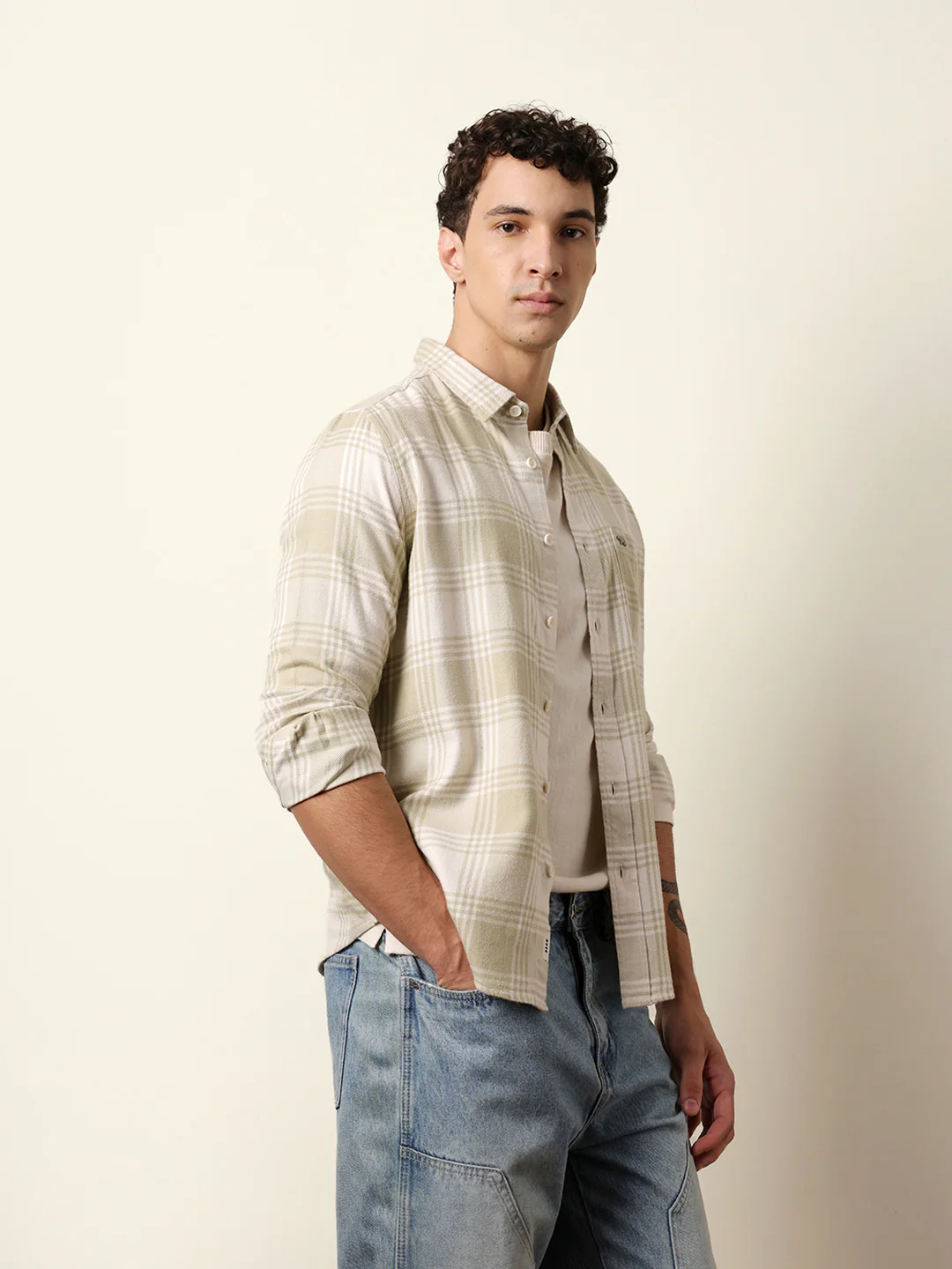 Men Striped Casual Full-Sleeve Shirt - Image 5