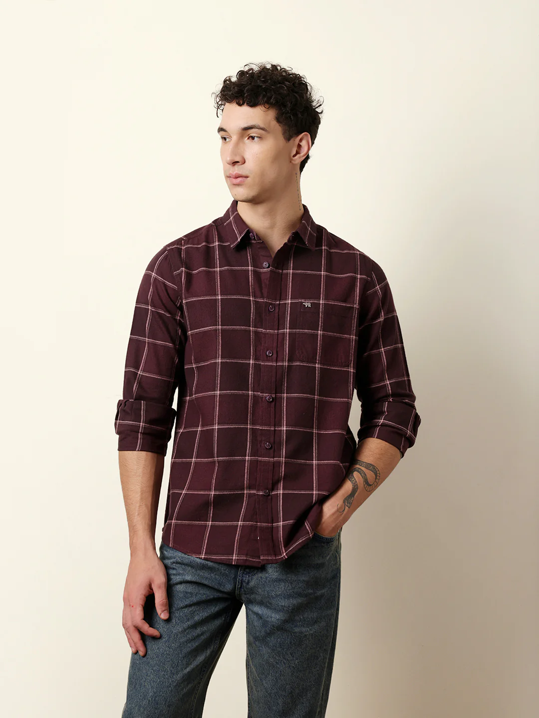 Men Striped Casual Full-Sleeve Shirt - Image 3