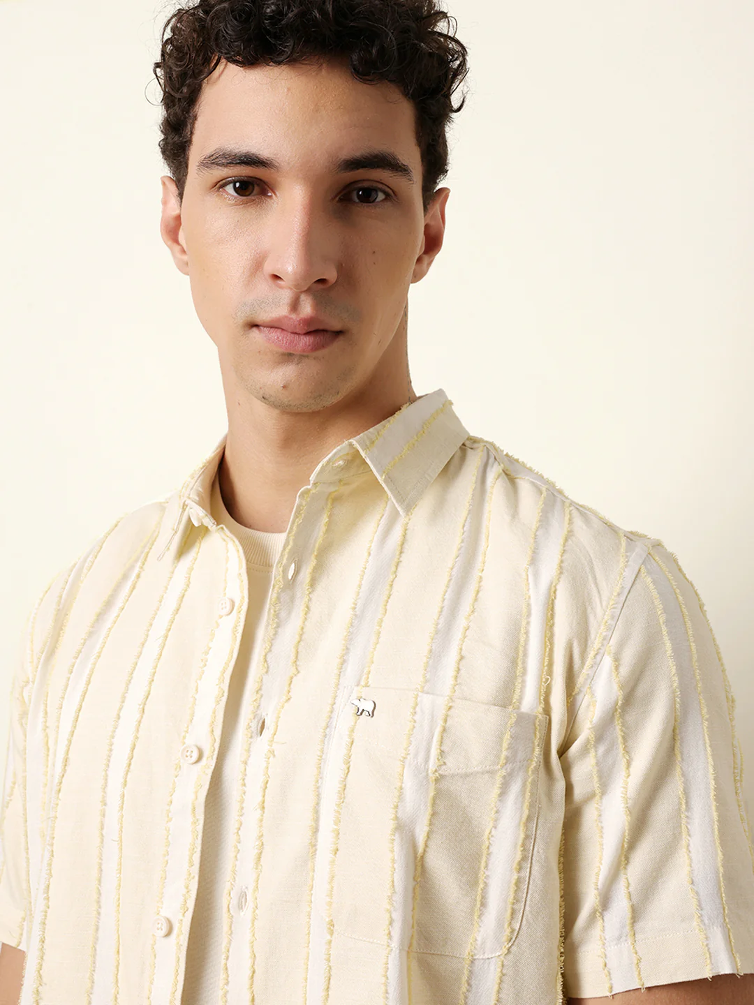 Men Striped Casual Half-Sleeve Shirt - Image 6