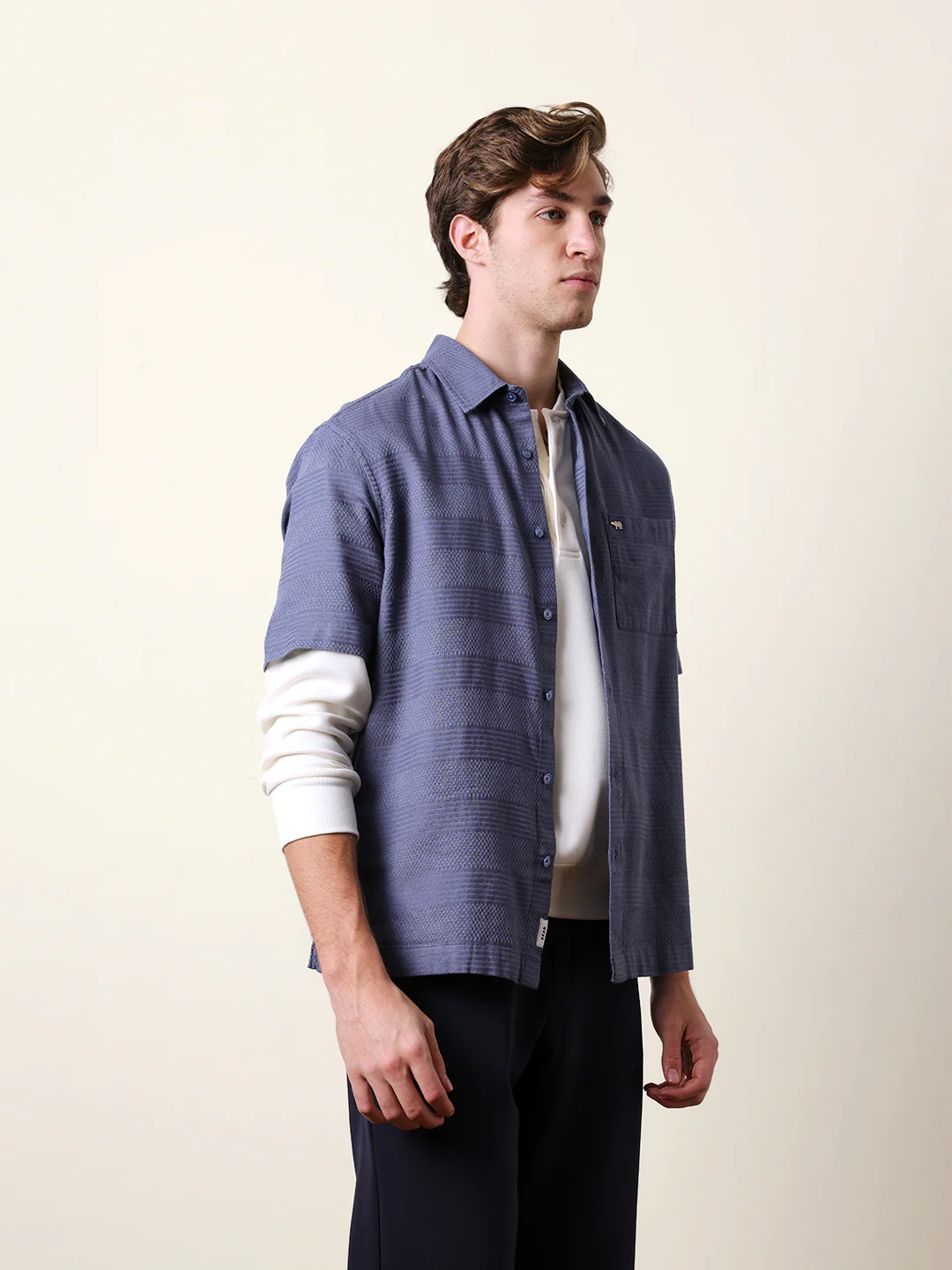 Men Striped Casual Half-Sleeve Shirt - Image 5