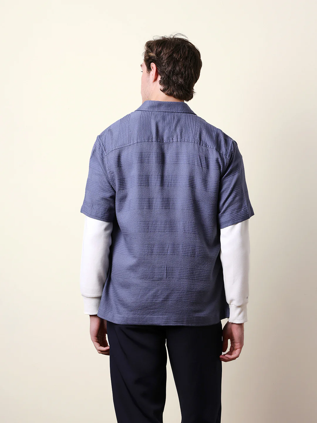 Men Striped Casual Half-Sleeve Shirt - Image 7