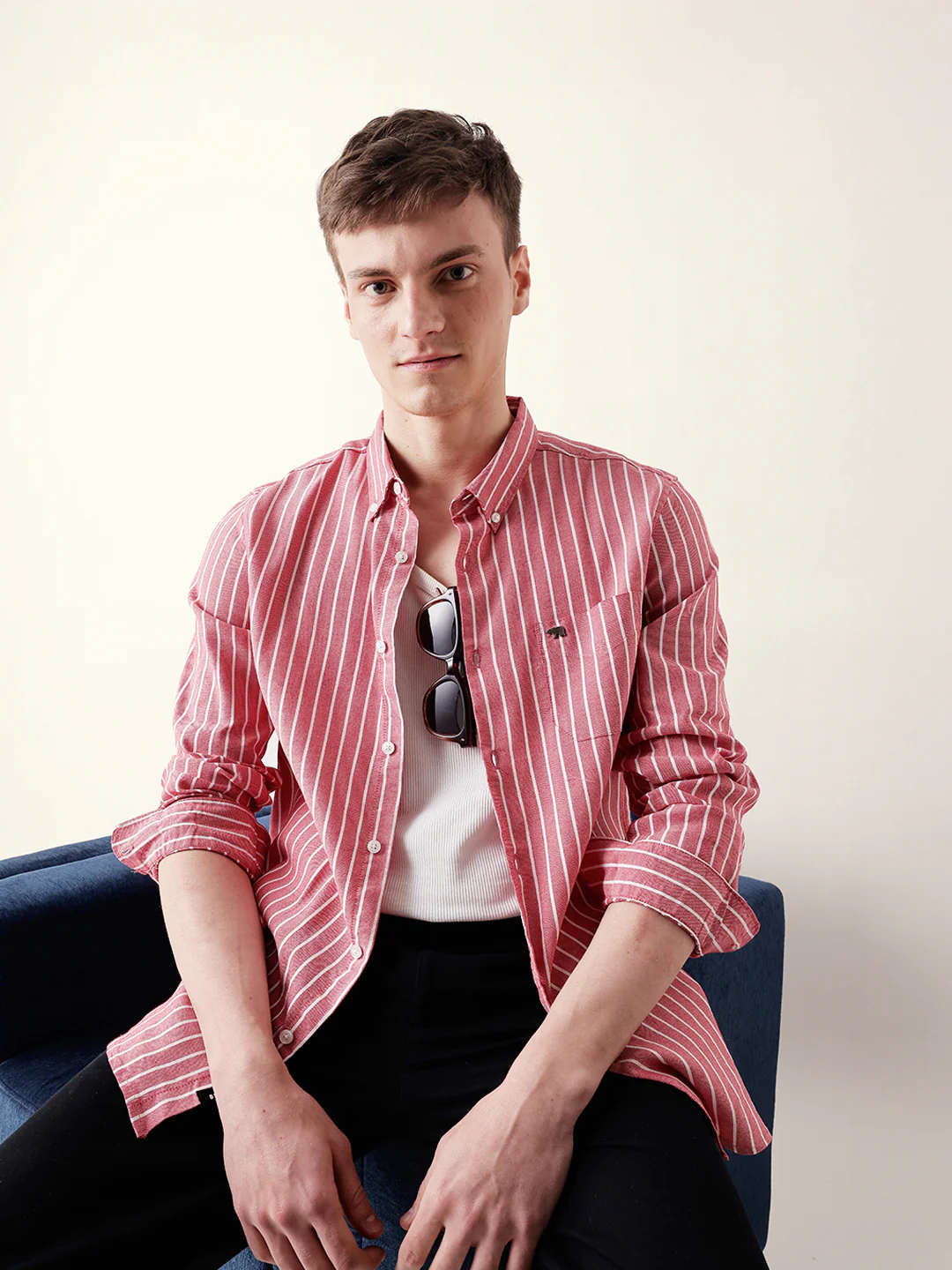 Men Striped Casual Shirt - Image 2