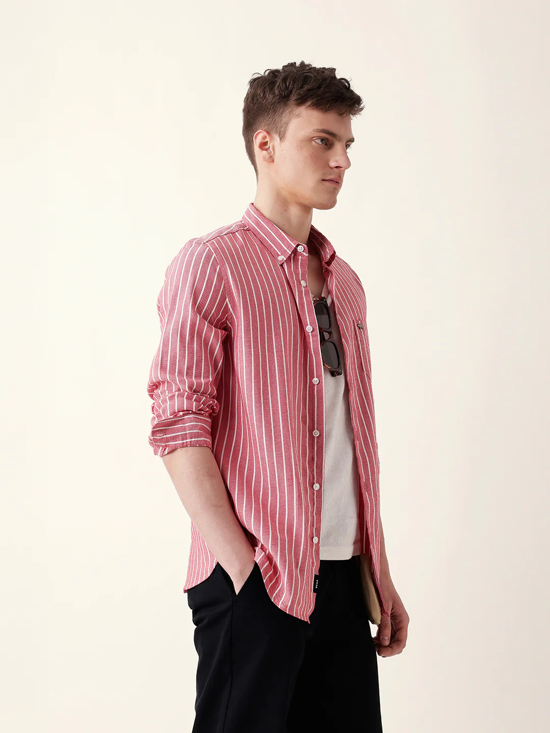 Men Striped Casual Shirt - Image 5