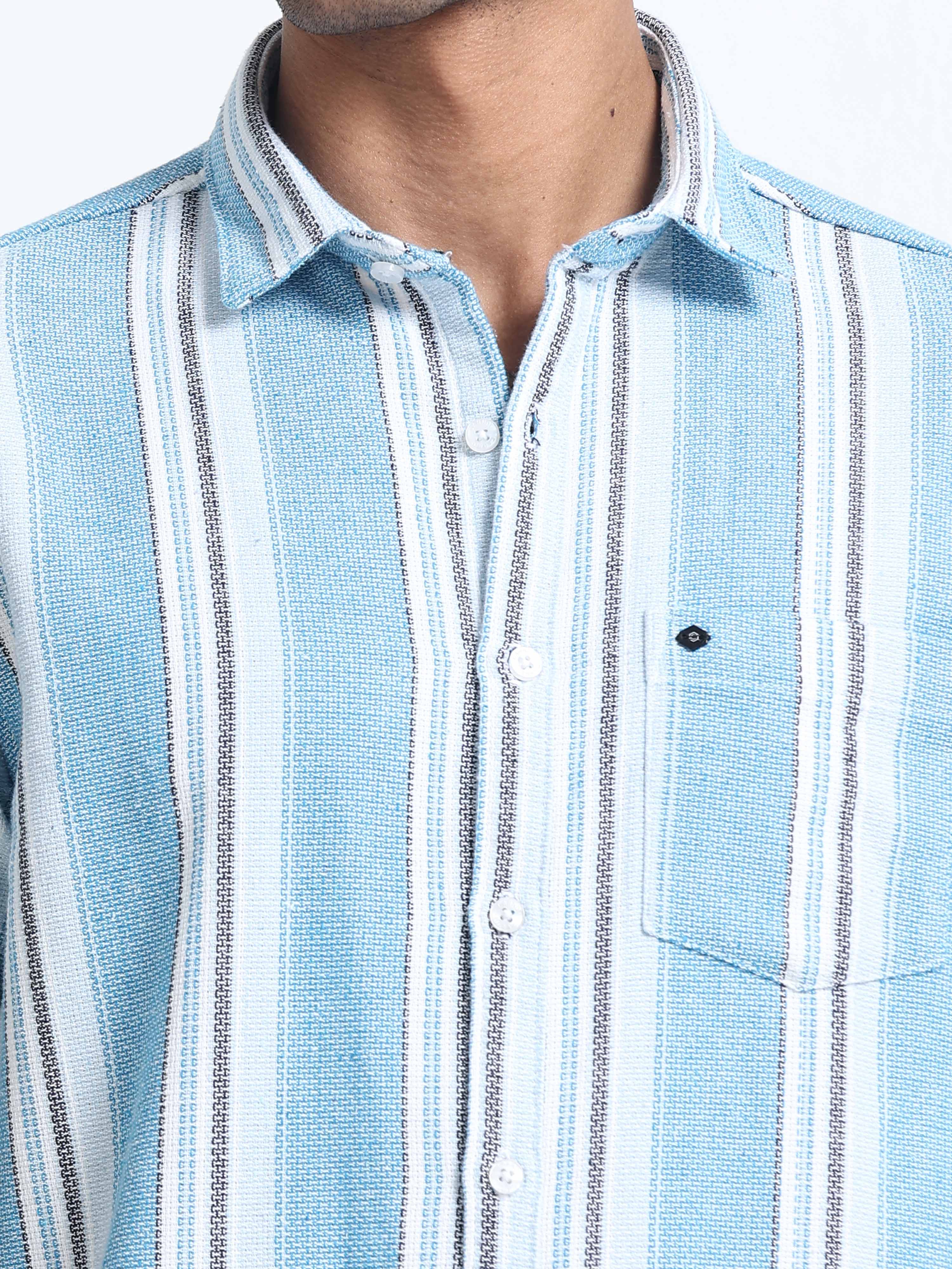 Men Striped Half Sleeve Casual Shirt - Image 4