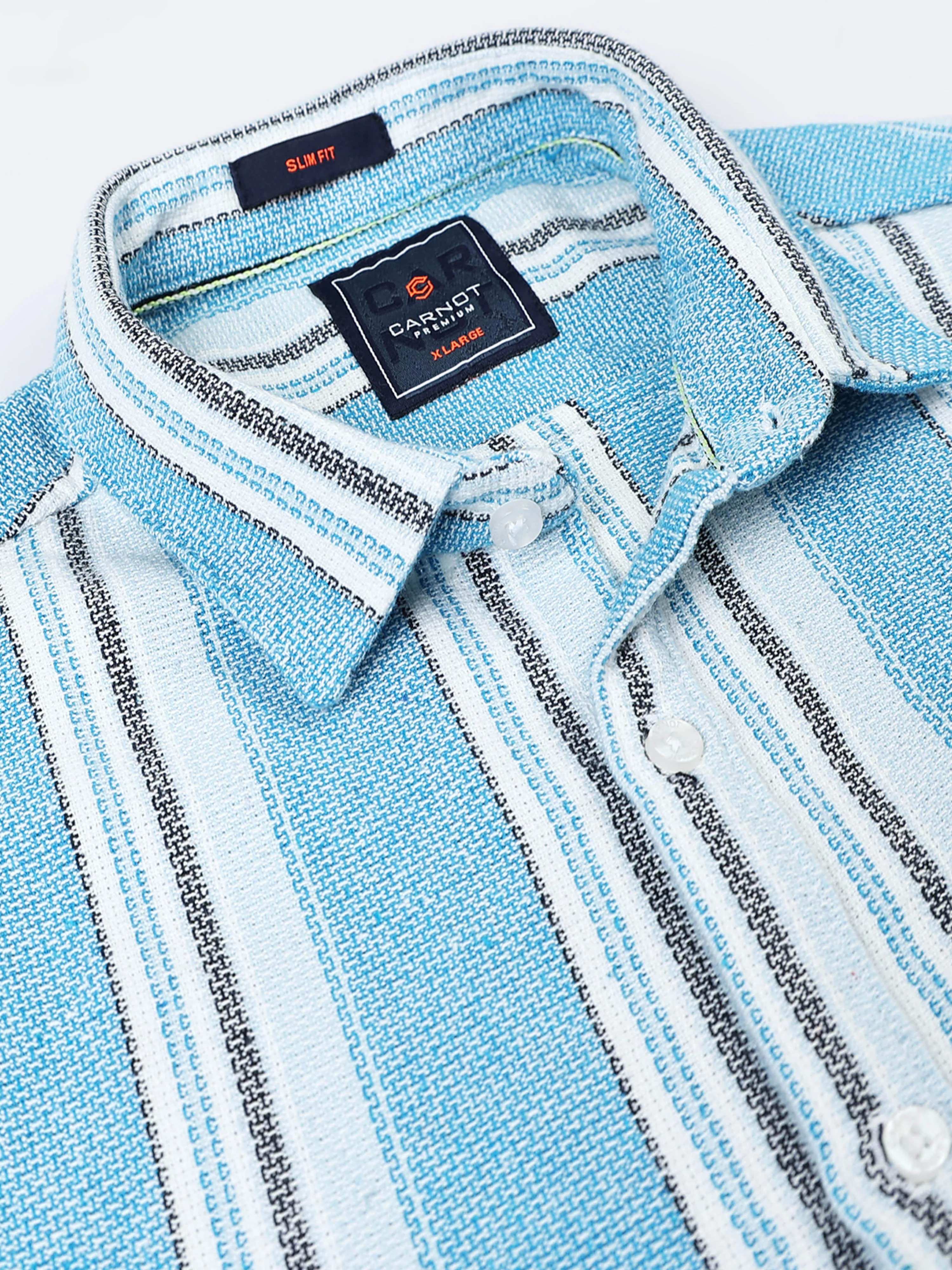 Men Striped Half Sleeve Casual Shirt - Image 6