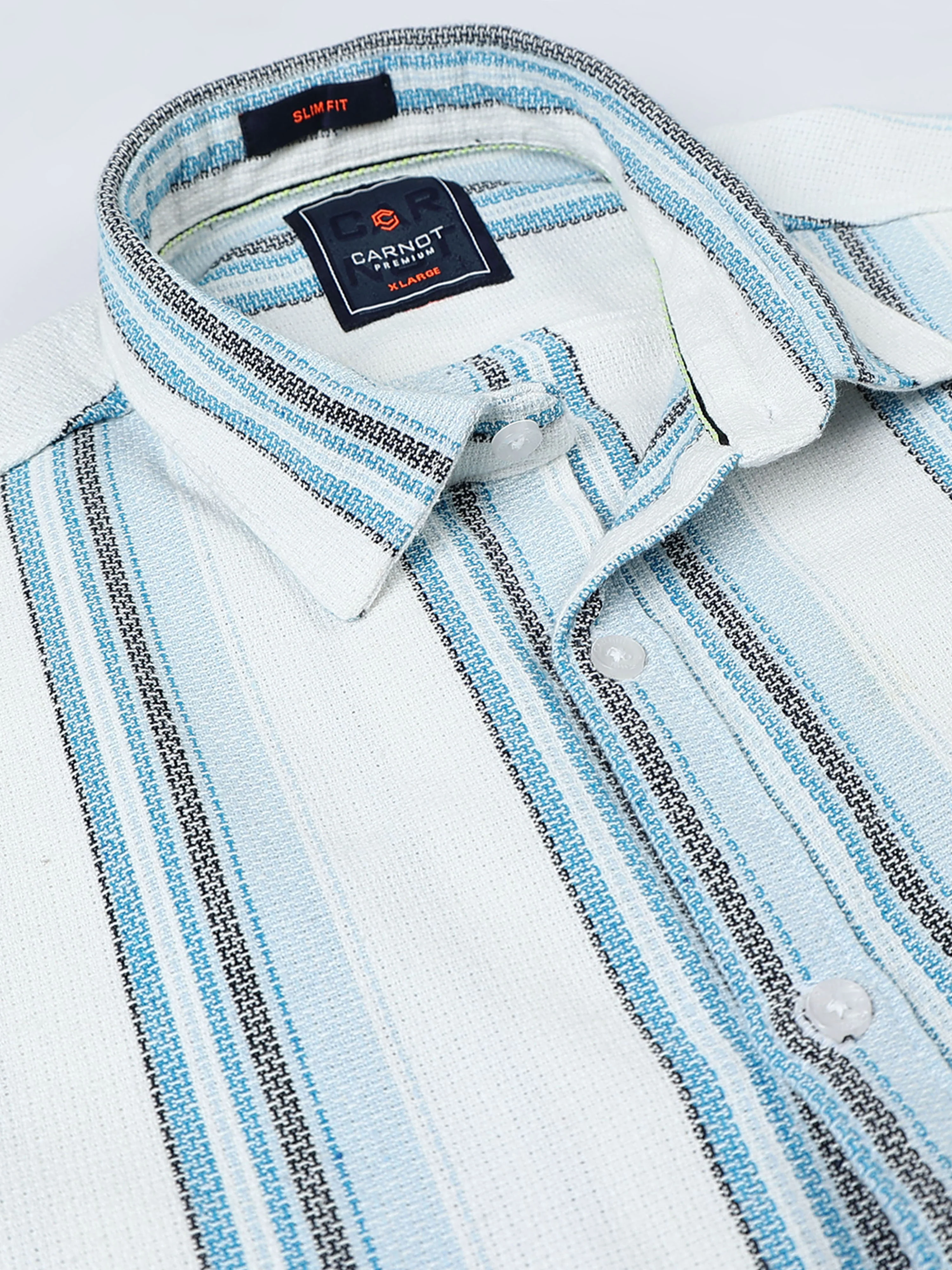 Men Striped Half Sleeve Casual Shirt - Image 6