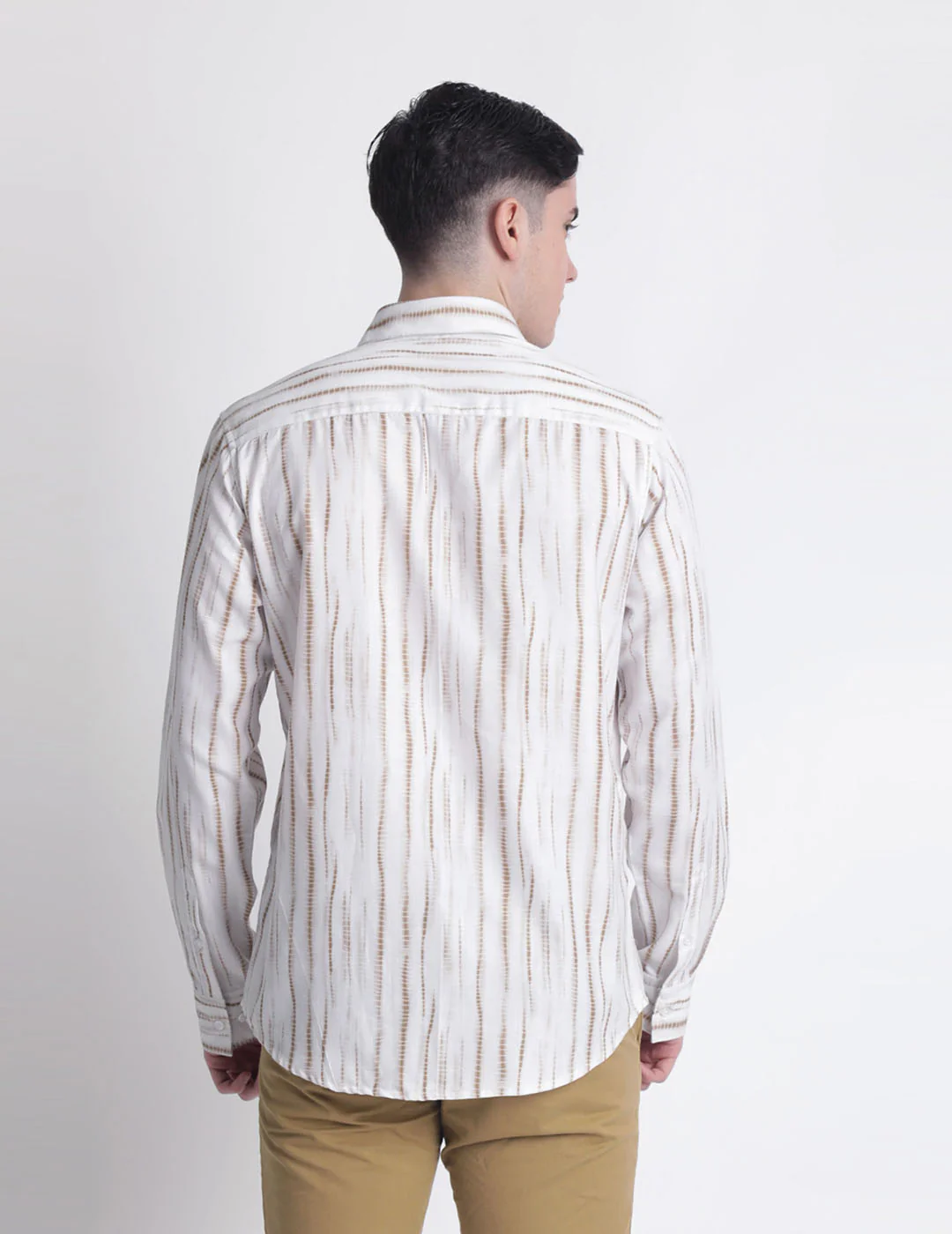 Men Stripes Design Full Sleeve Printed Casual Shirt - Image 4