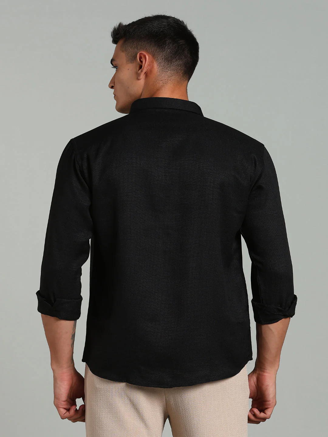 Men Striv Black Solid Shirt - Image 2