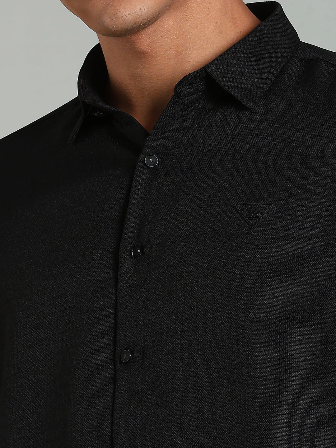 Men Striv Black Solid Shirt - Image 4