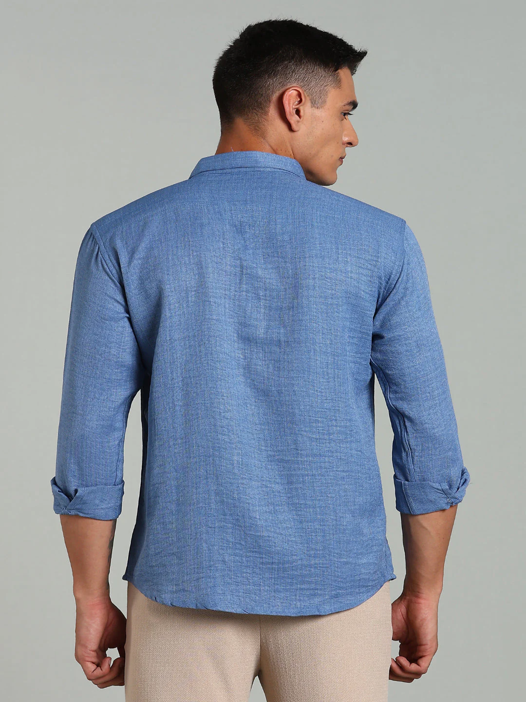 Men Striv Blue Solid Shirt - Image 2
