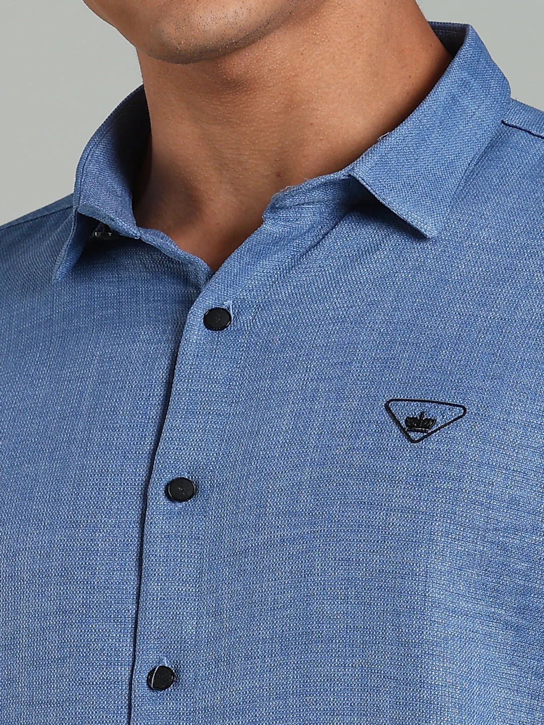 Men Striv Blue Solid Shirt - Image 4