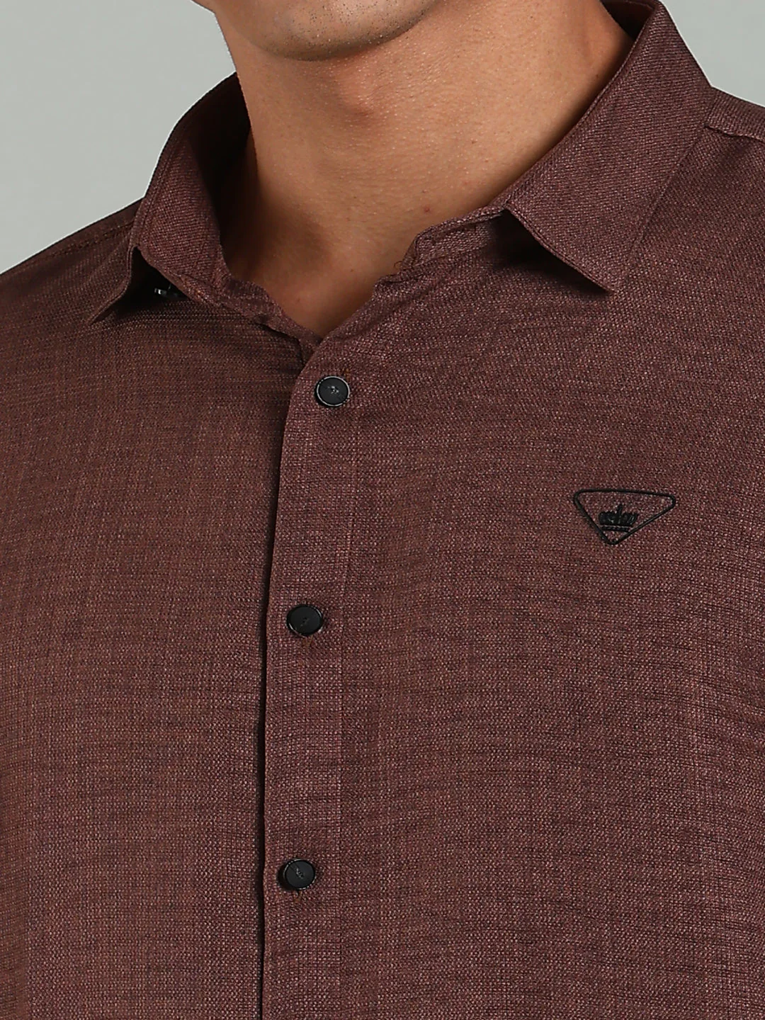 Men Striv Brown Solid Shirt - Image 4