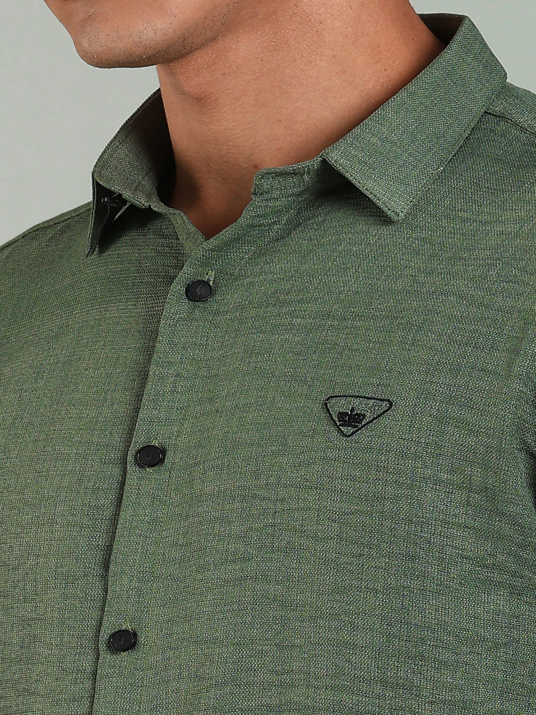 Men Striv Green Solid Shirt - Image 5