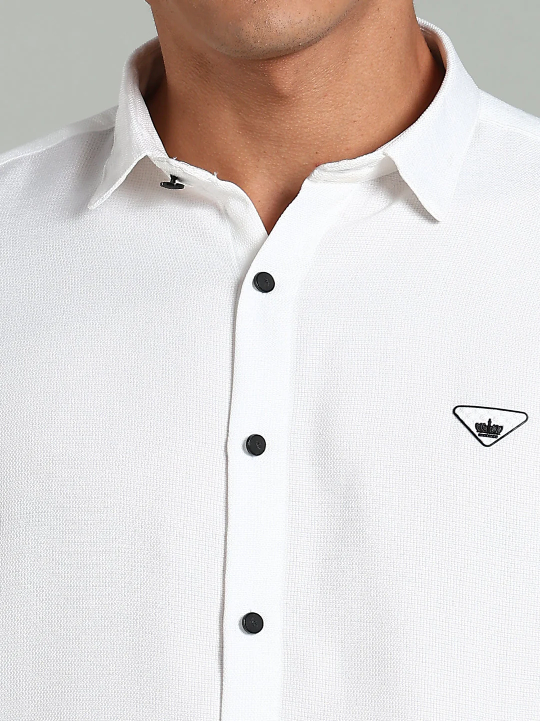 Men Striv White Solid Shirt - Image 6