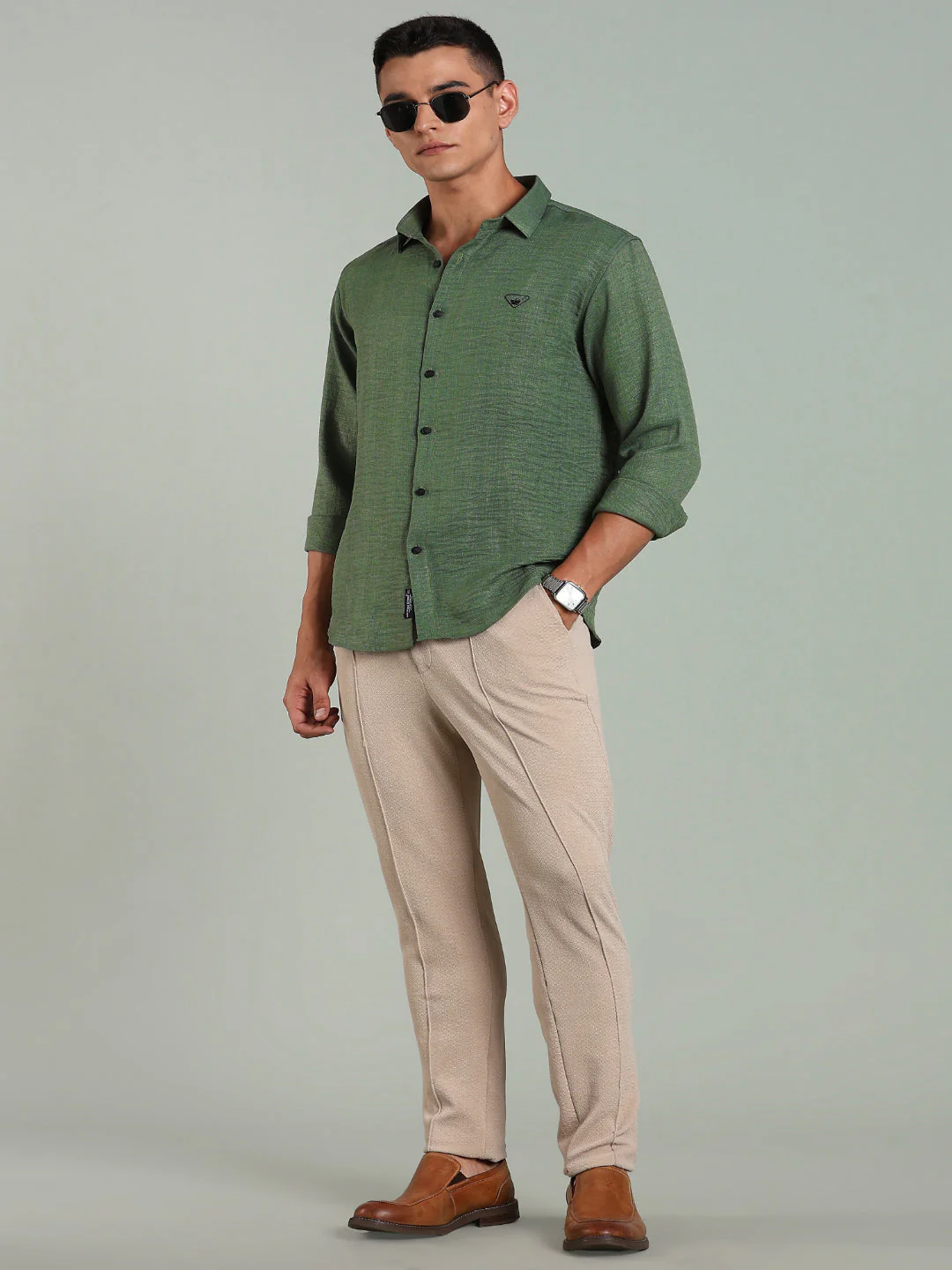 Men Striv White Solid Shirt - Image 7