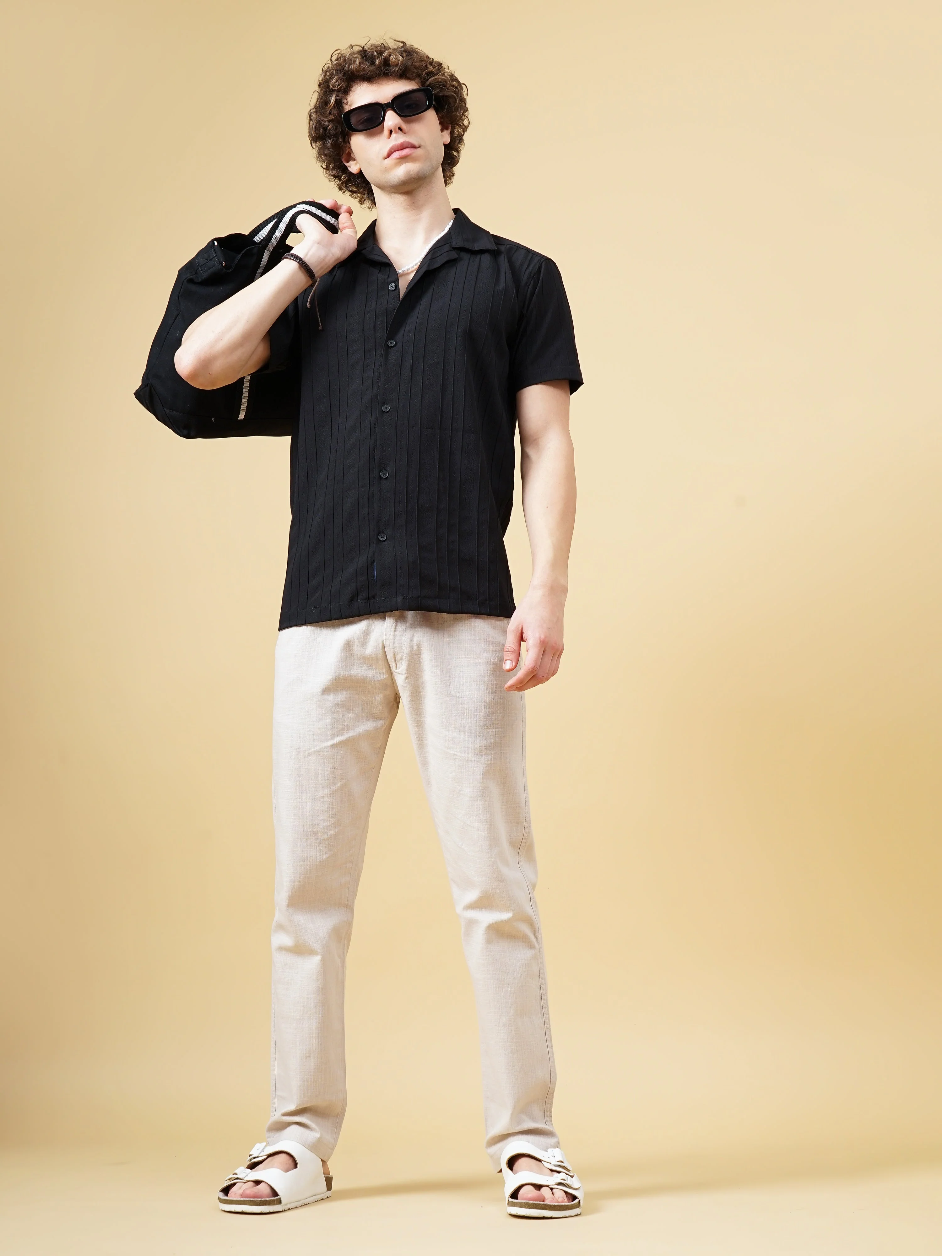 Men Strix Striped Green Shirt - Image 6