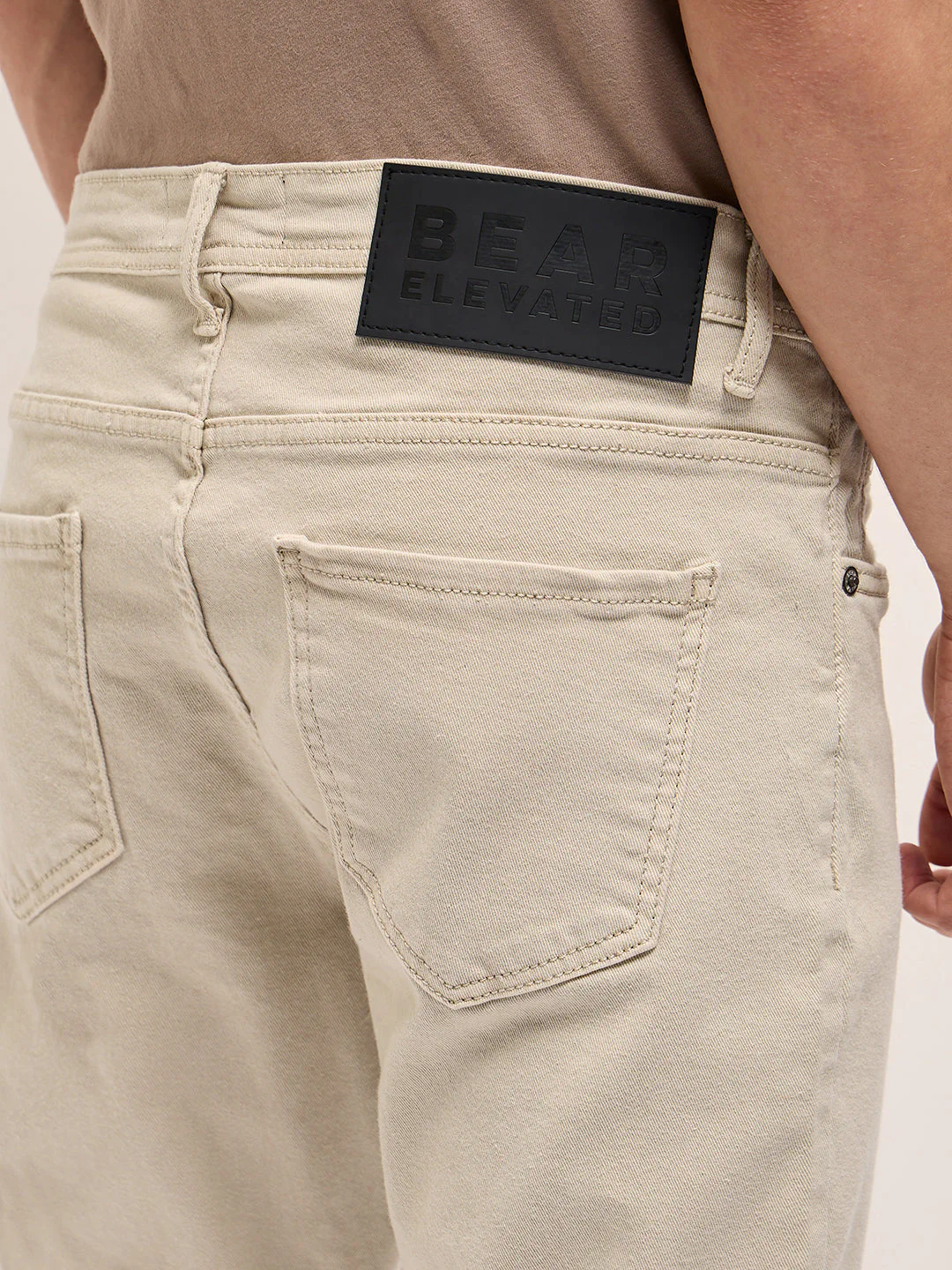 Men Stylish Beige Jeans - Image 6
