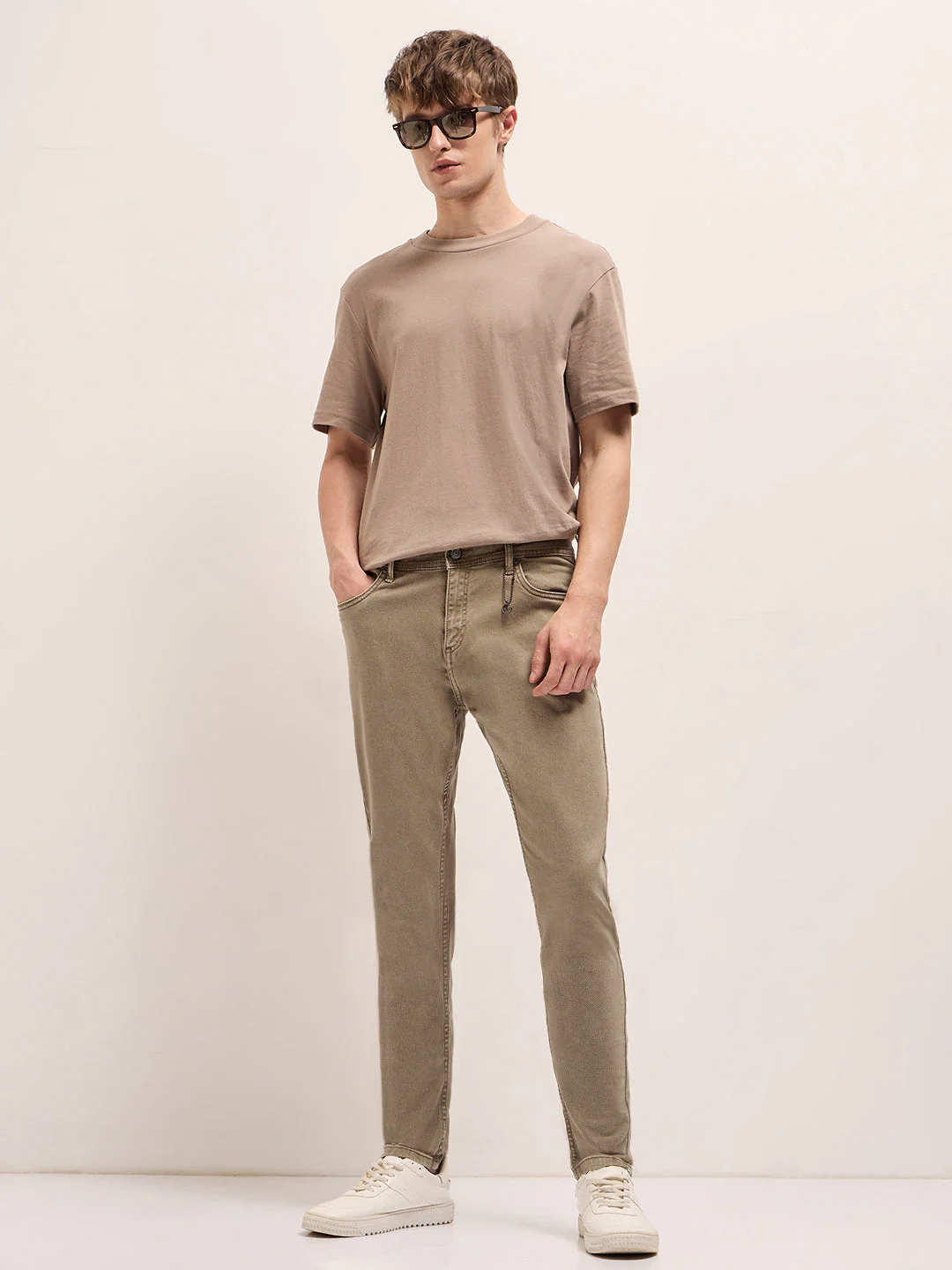 Men Stylish Khaki Jeans - Image 4