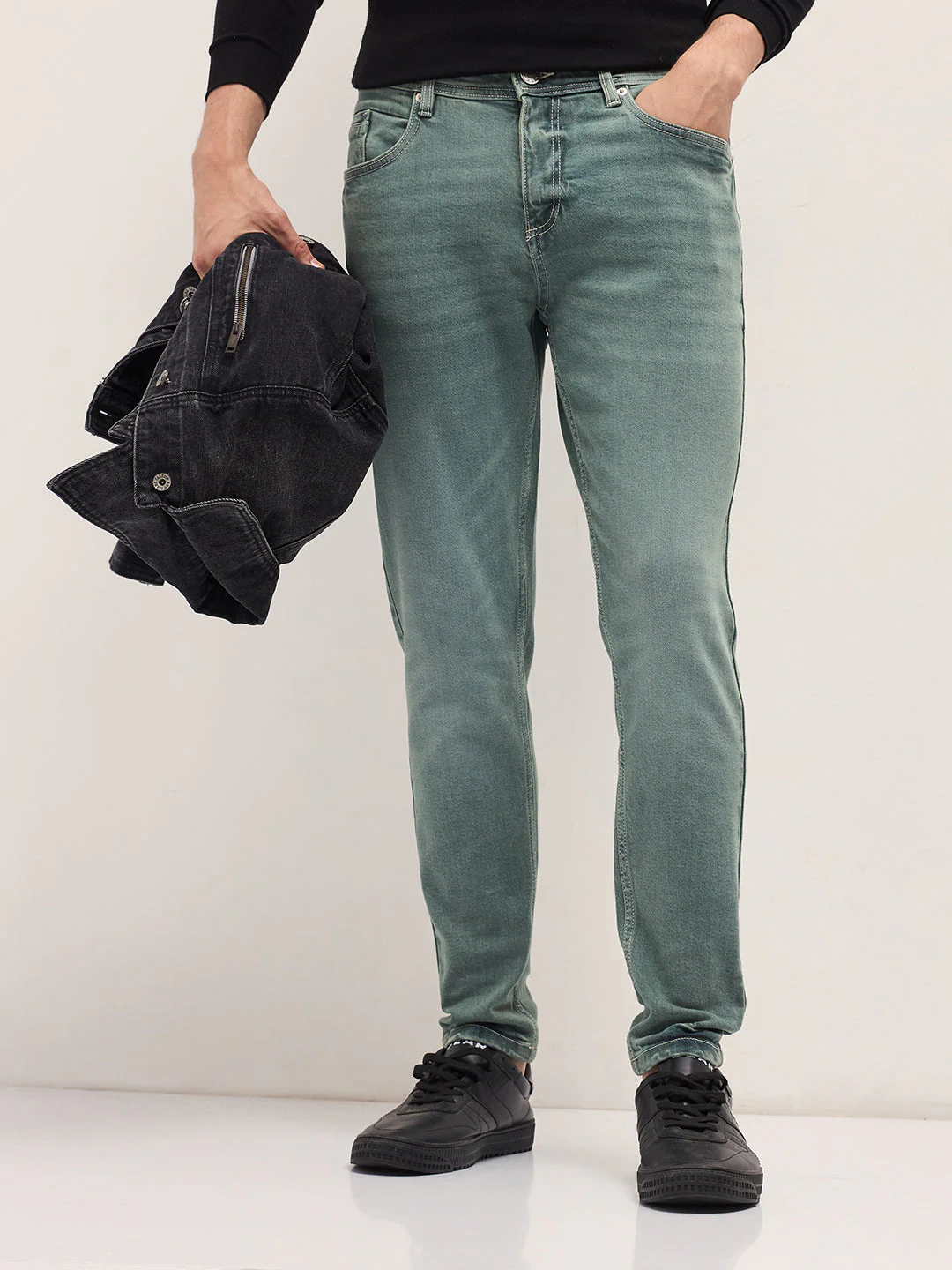 Men Stylish Olive Jeans