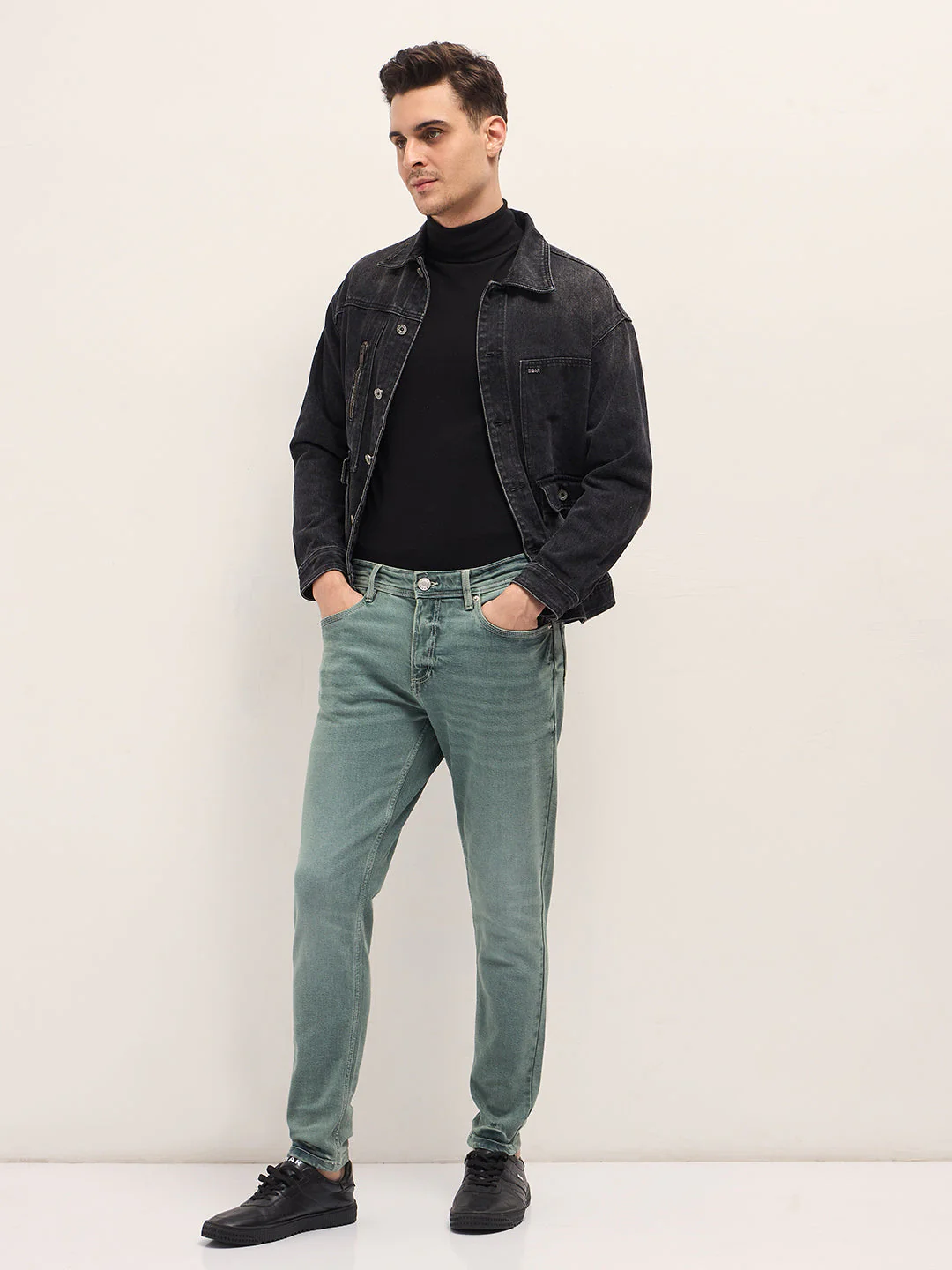 Men Stylish Olive Jeans - Image 4