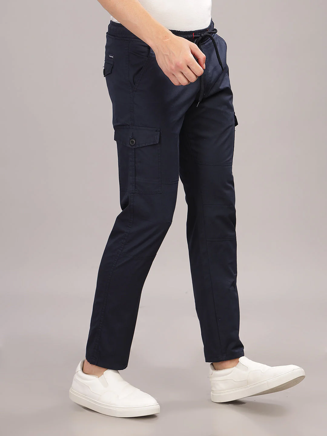 Men Suave Navy Cargo Pant - Image 4