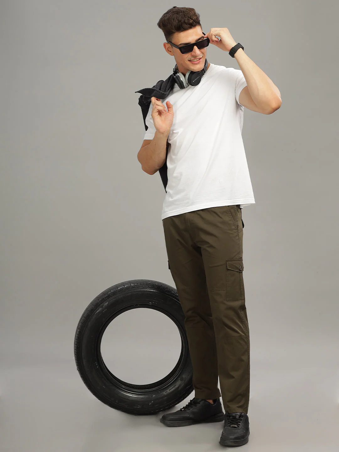 Men Suave Olive Cargo Pant - Image 6