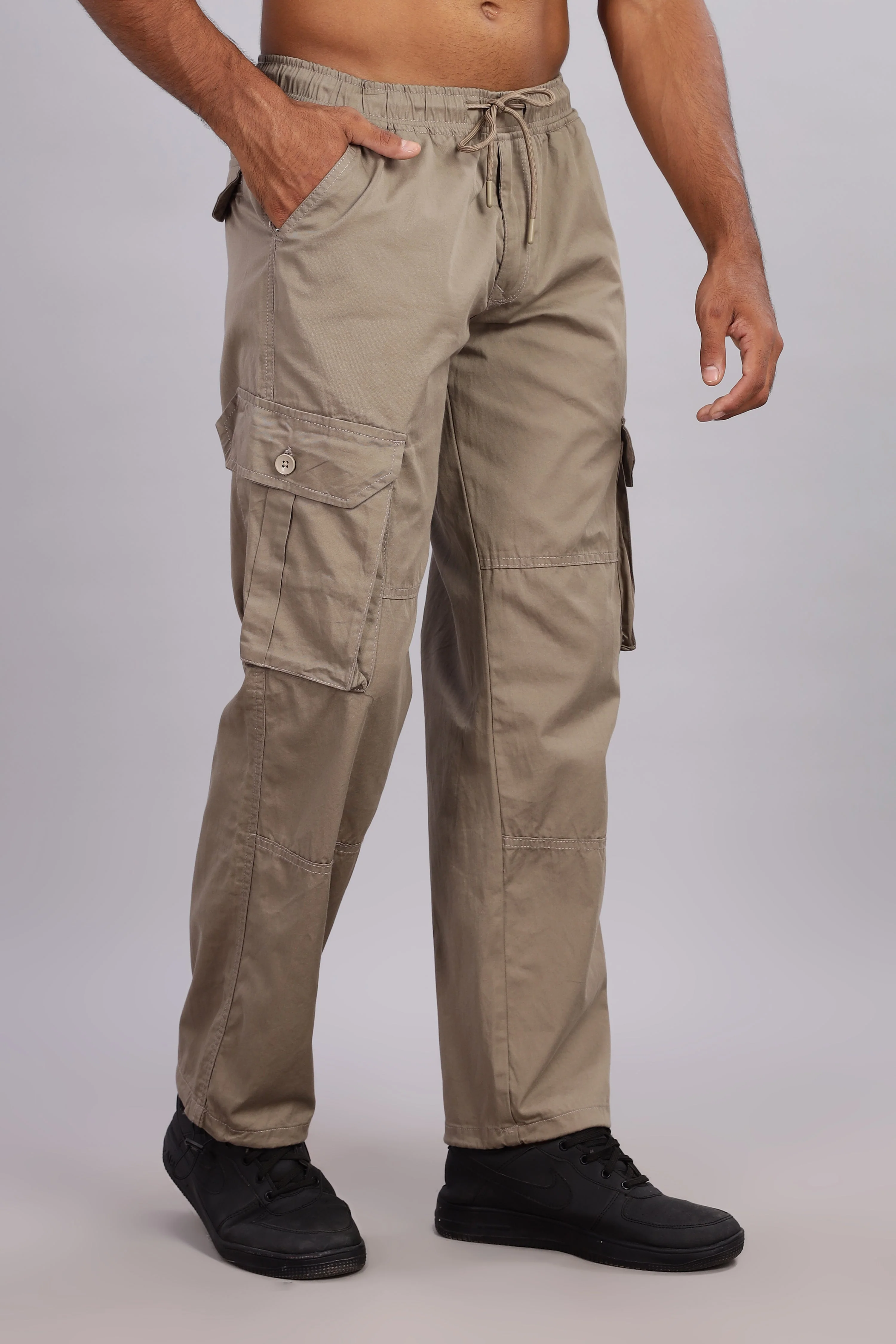 Men Sway Brown Parachute Cargo Pant - Image 3