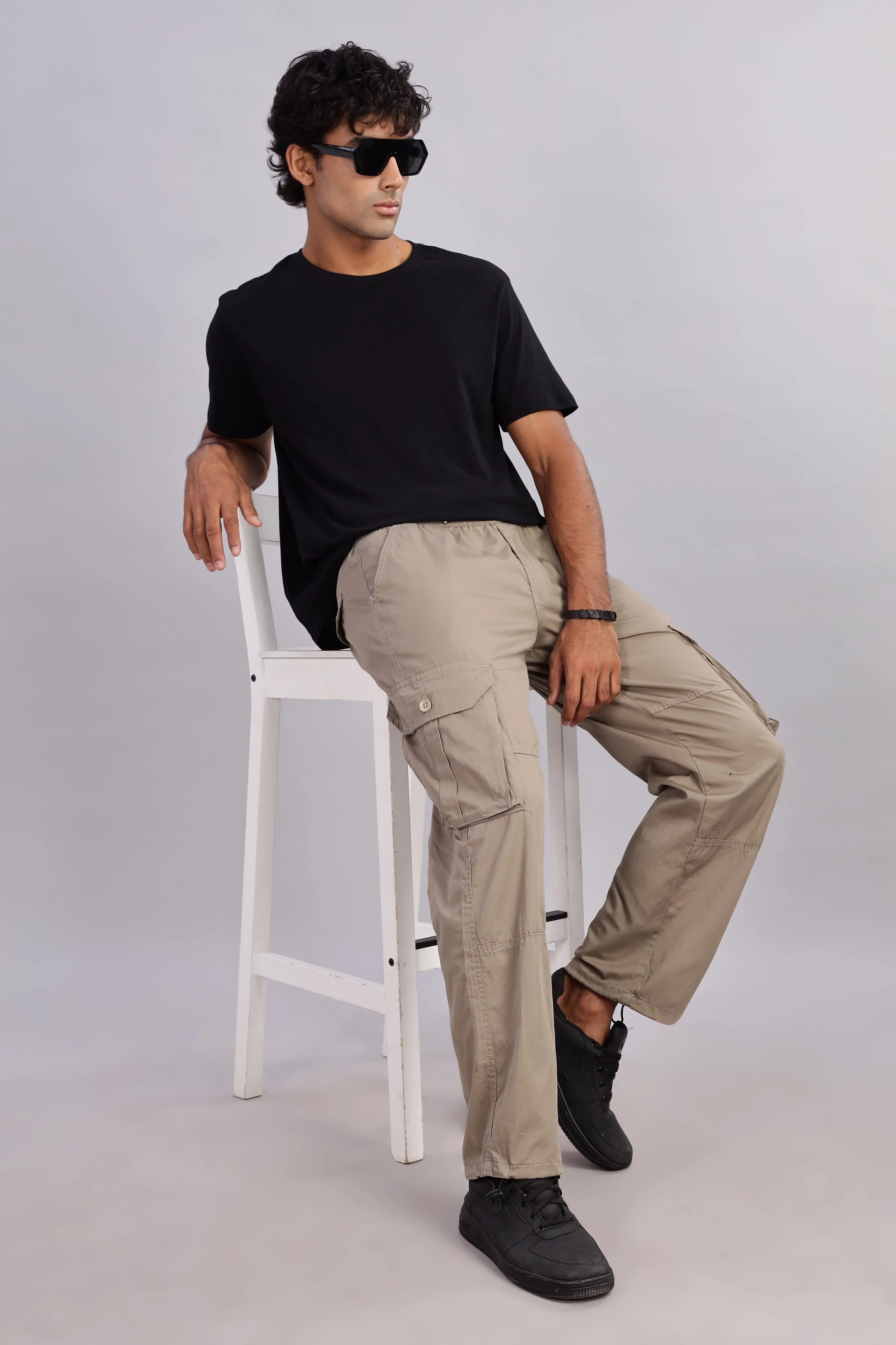 Men Sway Brown Parachute Cargo Pant - Image 5