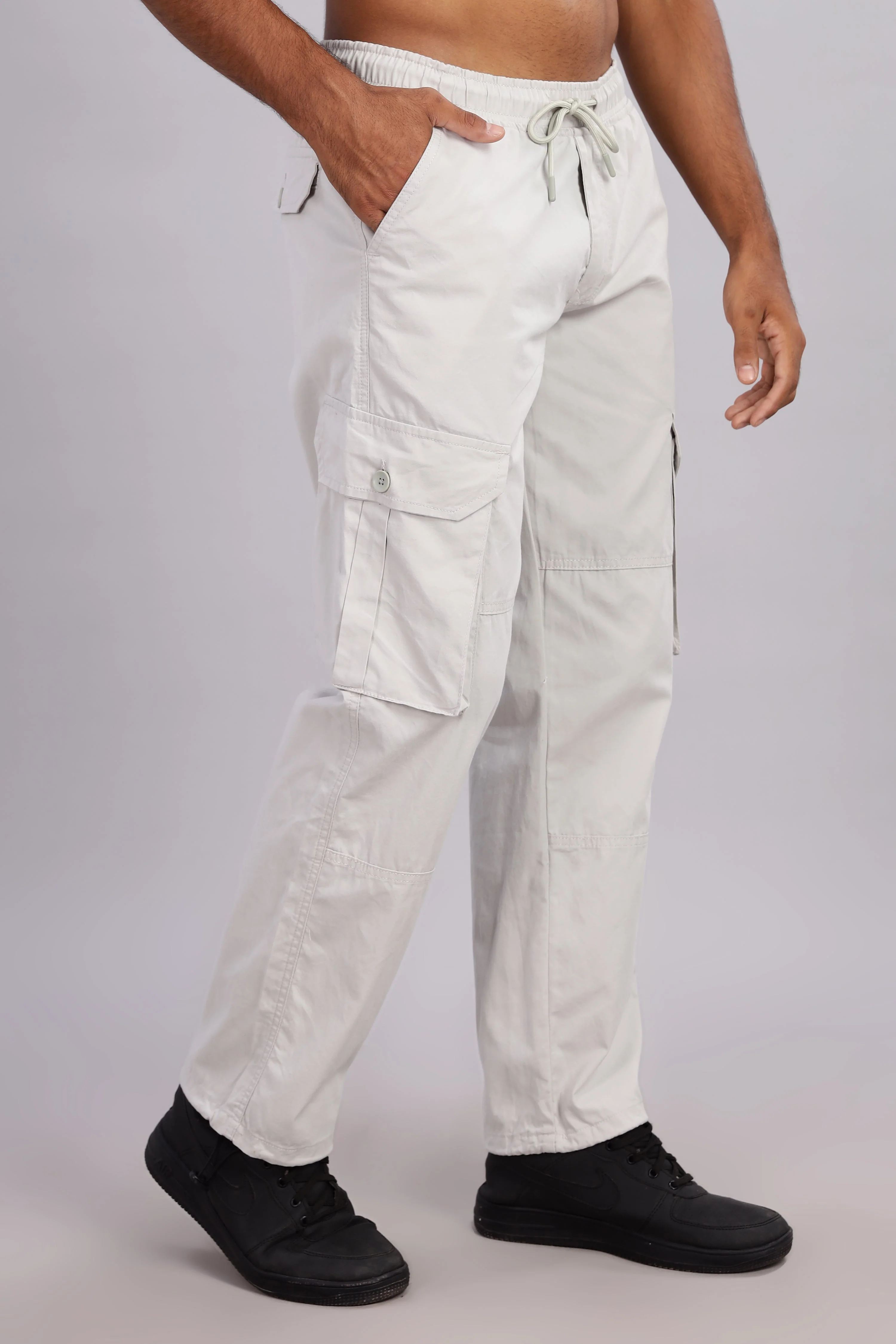 Men Sway Grey Parachute Cargo Pant - Image 3