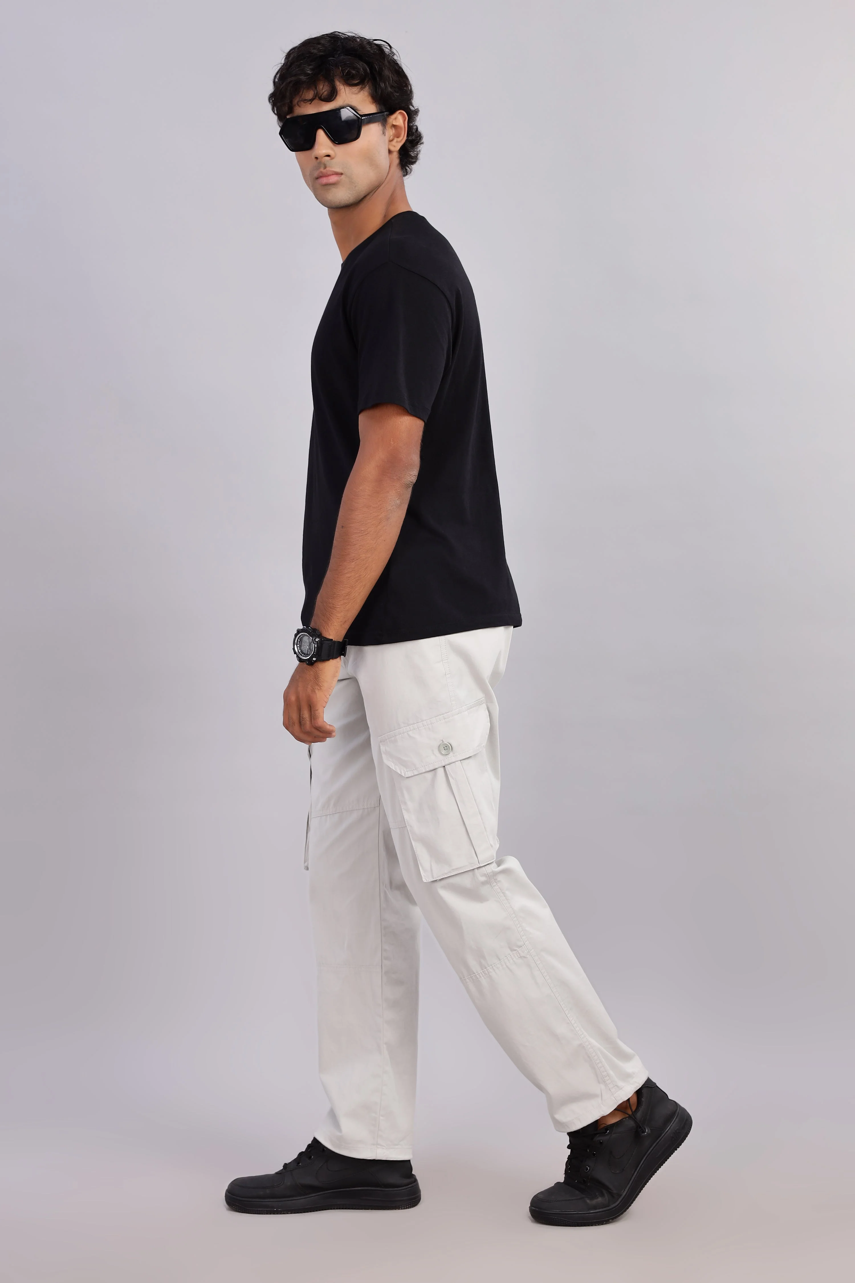 Men Sway Grey Parachute Cargo Pant - Image 5