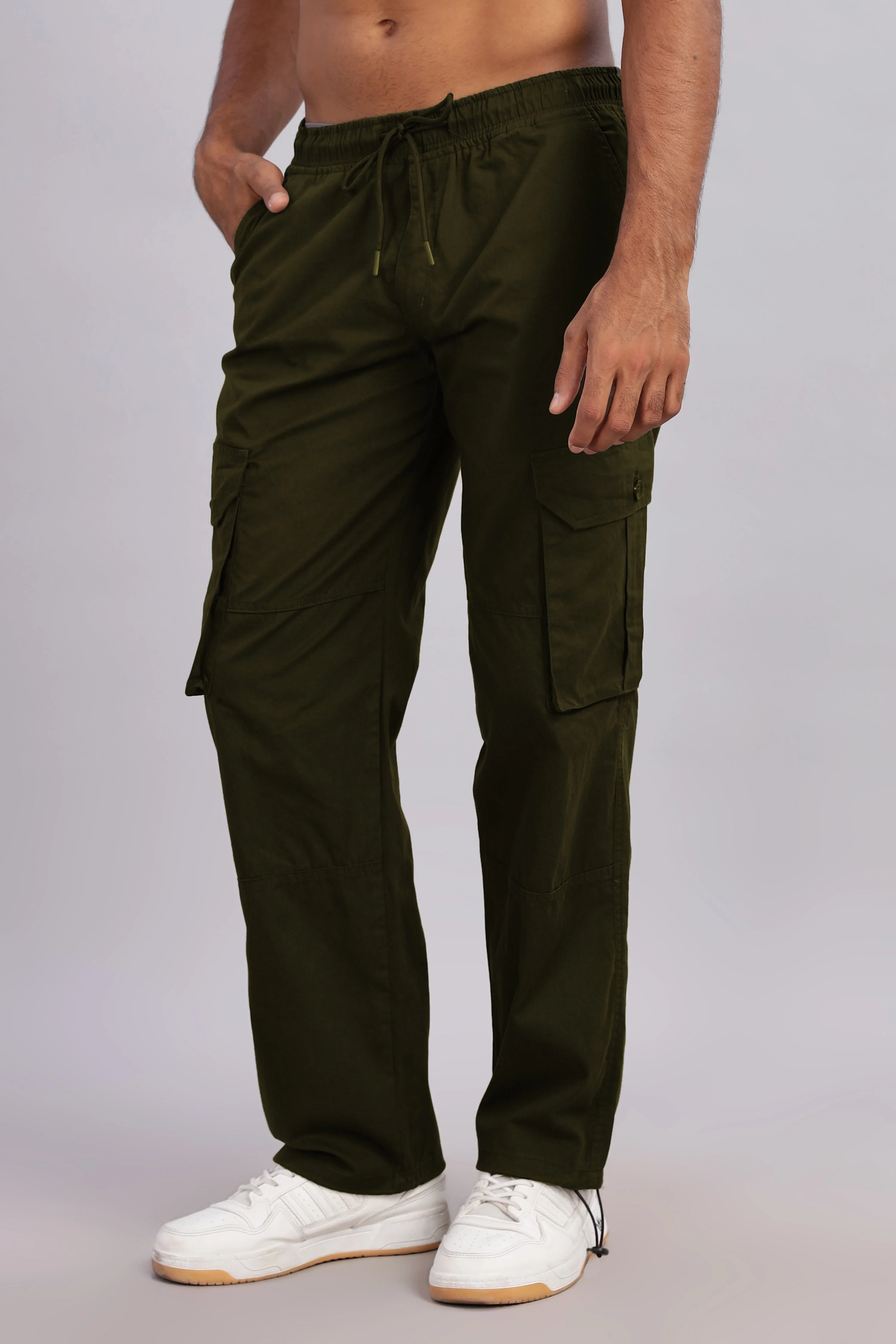 Men Sway Olive Parachute Cargo Pant - Image 3