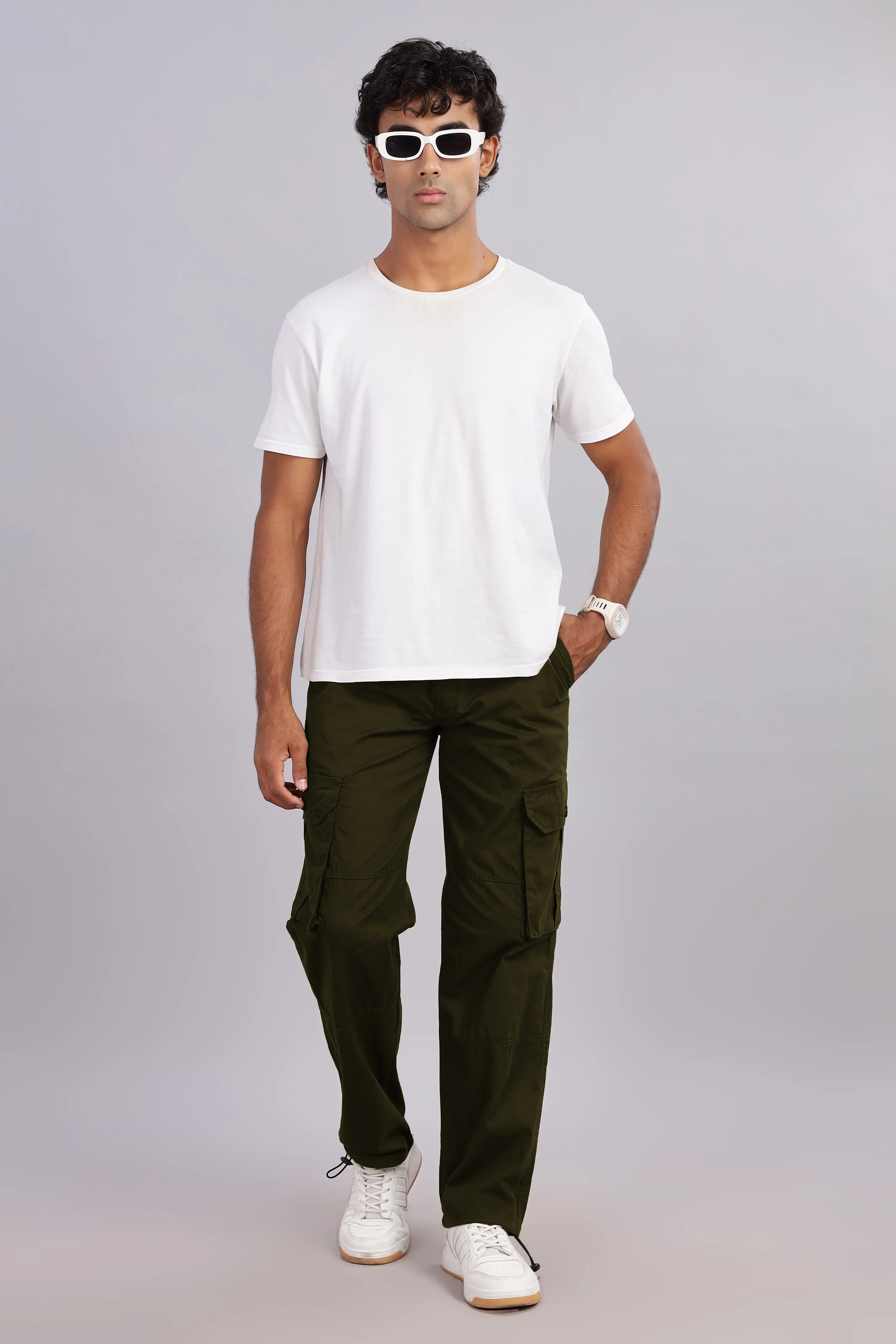 Men Sway Olive Parachute Cargo Pant - Image 5