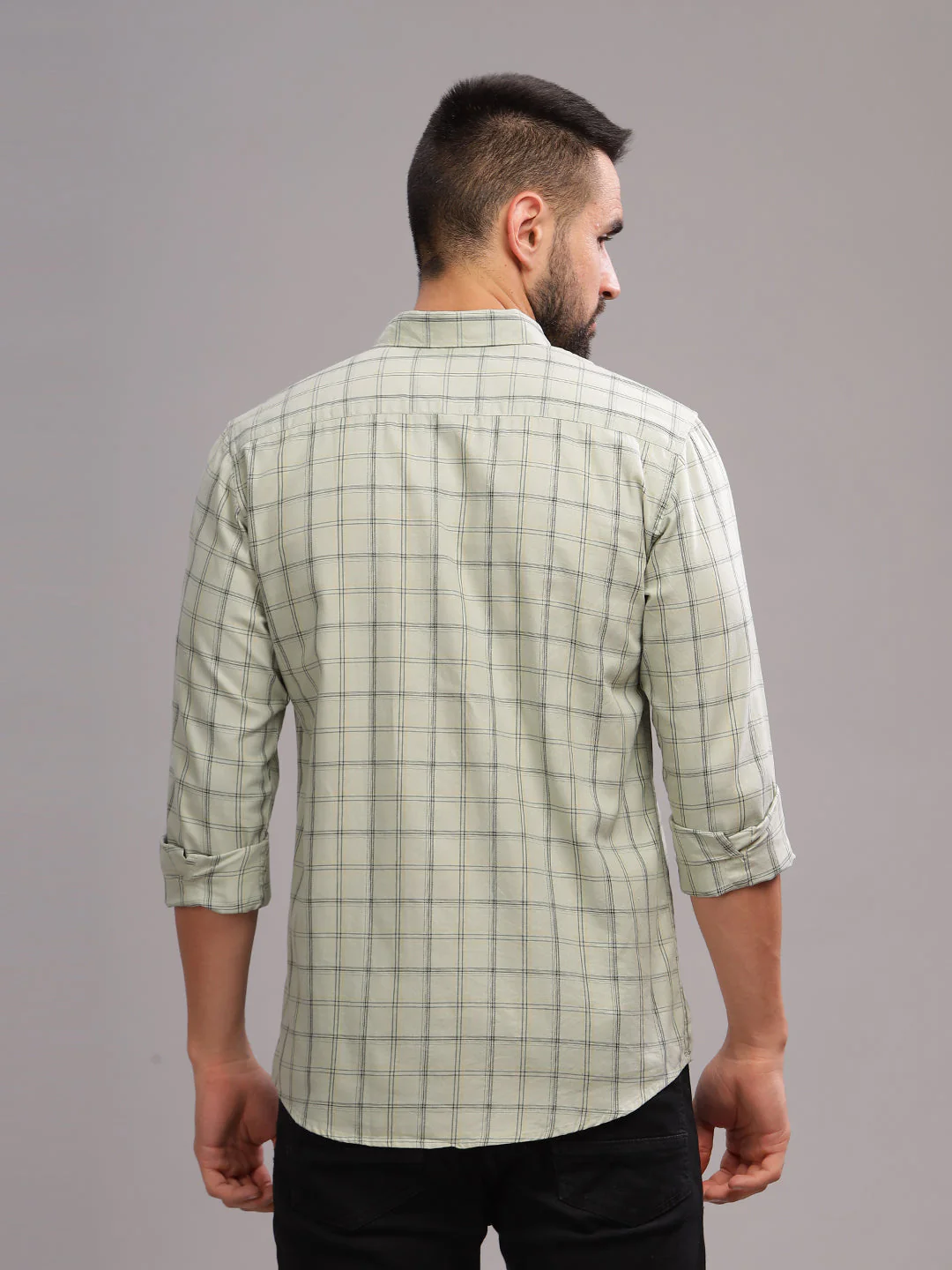 Men Tabor Grey Checks Shirt - Image 3