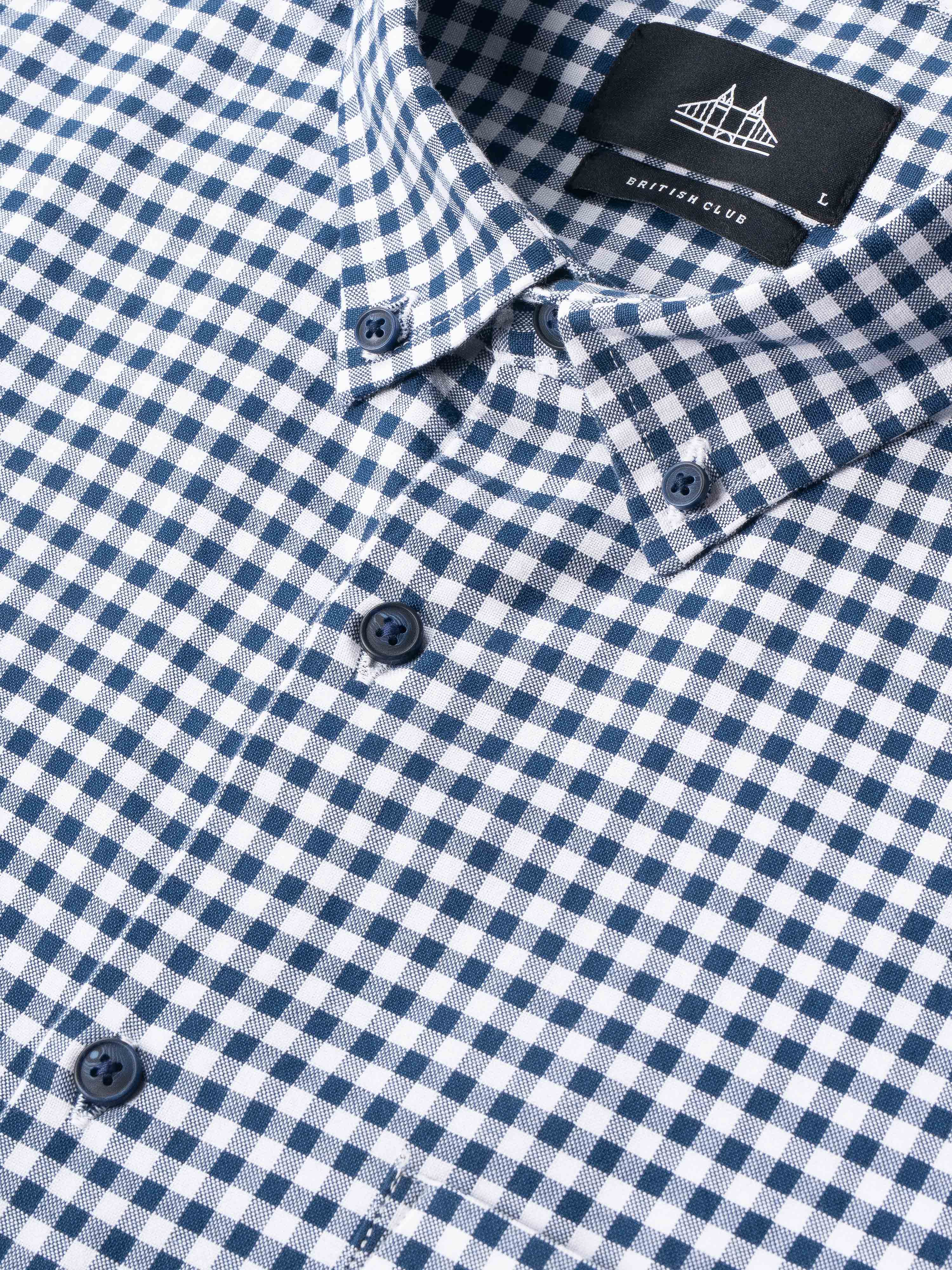Men Teal Oxford Shirt - Image 6