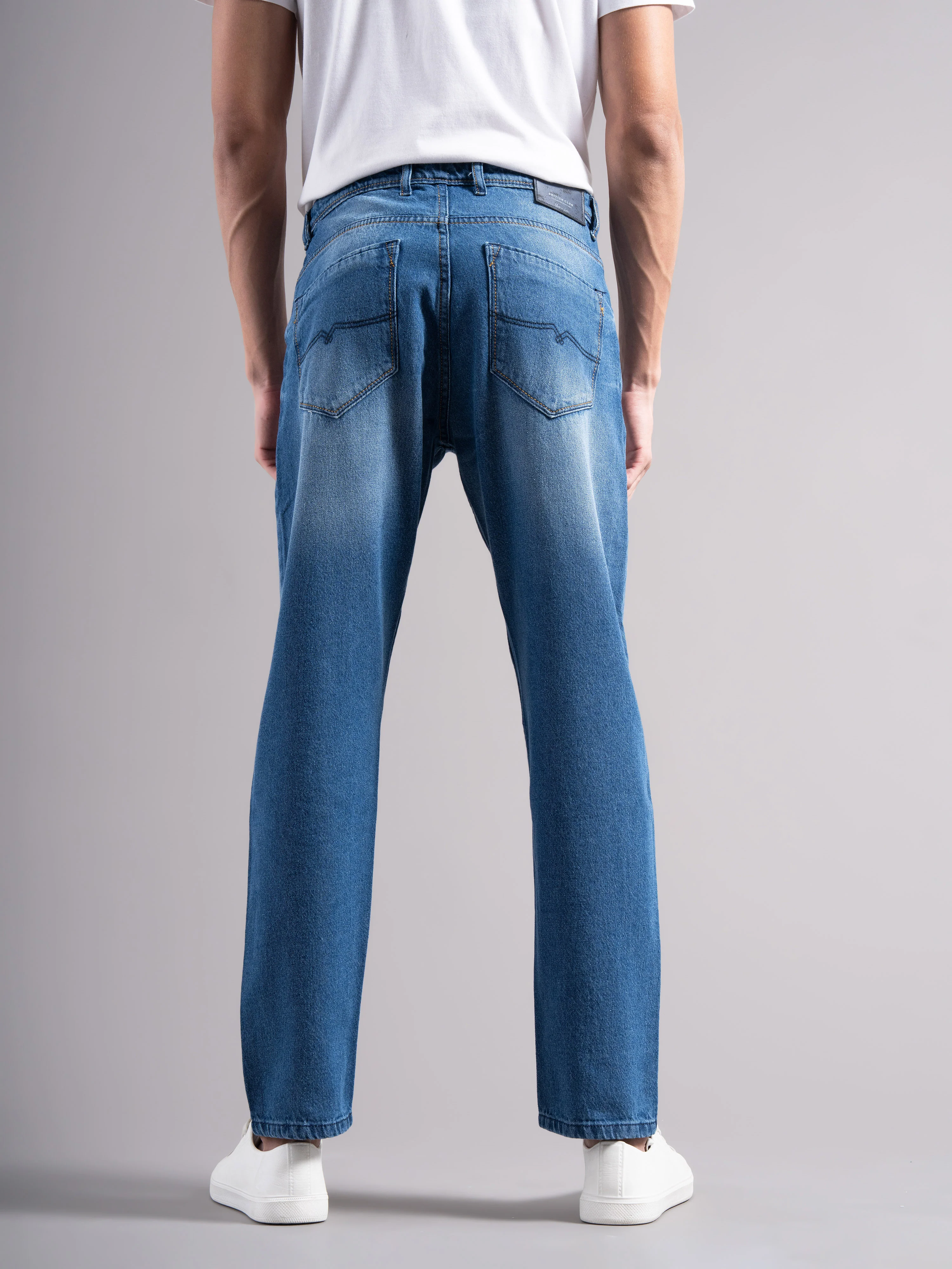 Men Teal Regular Fit Jeans - Image 2