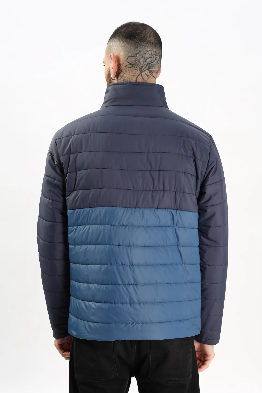 Men Teal Winter Ready Bomber Jacket - Image 2