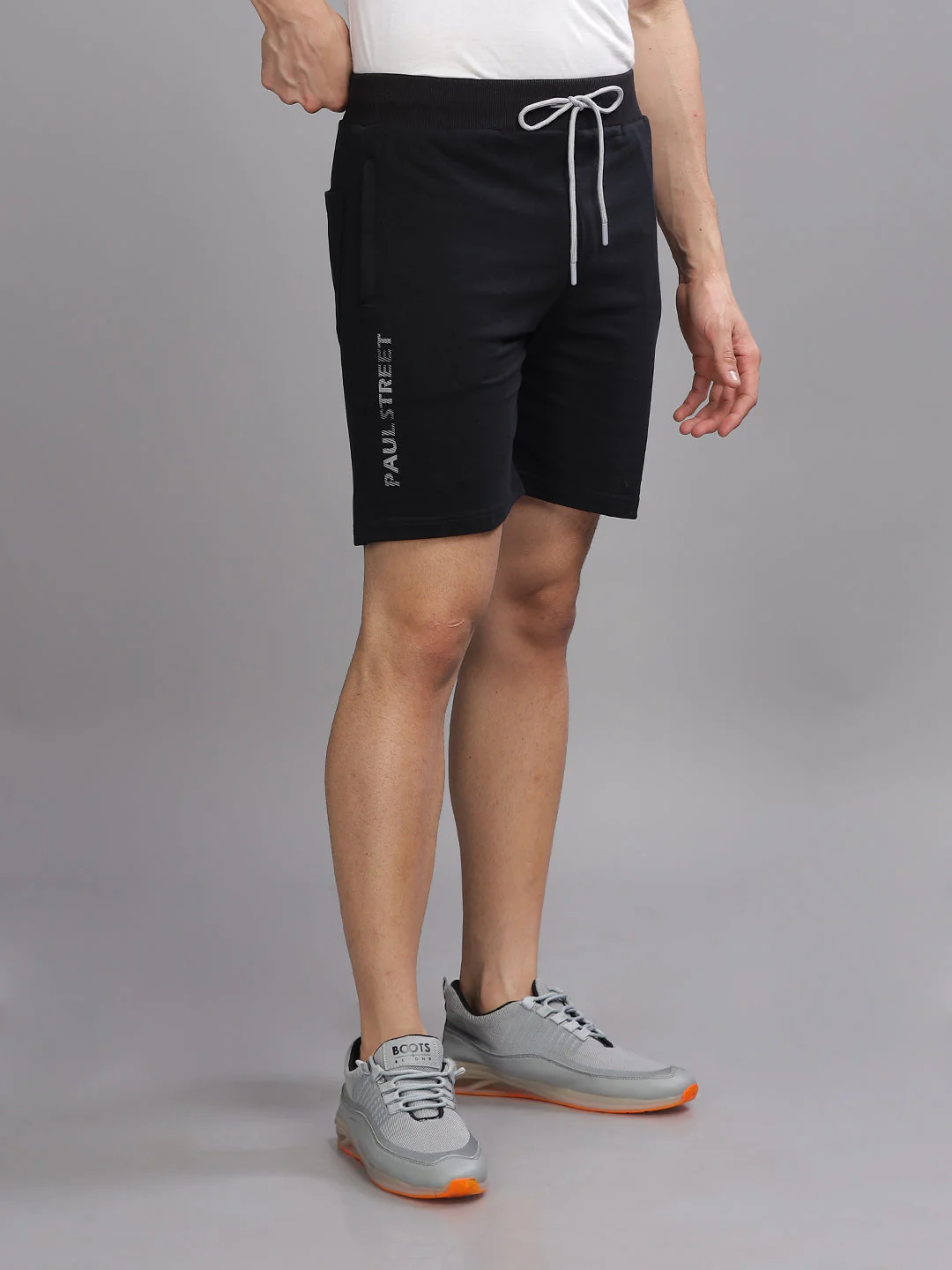 Men Terry Black Shorts