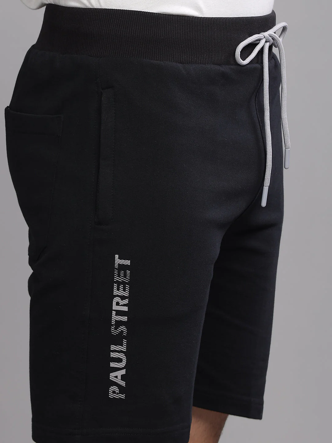 Men Terry Black Shorts - Image 7