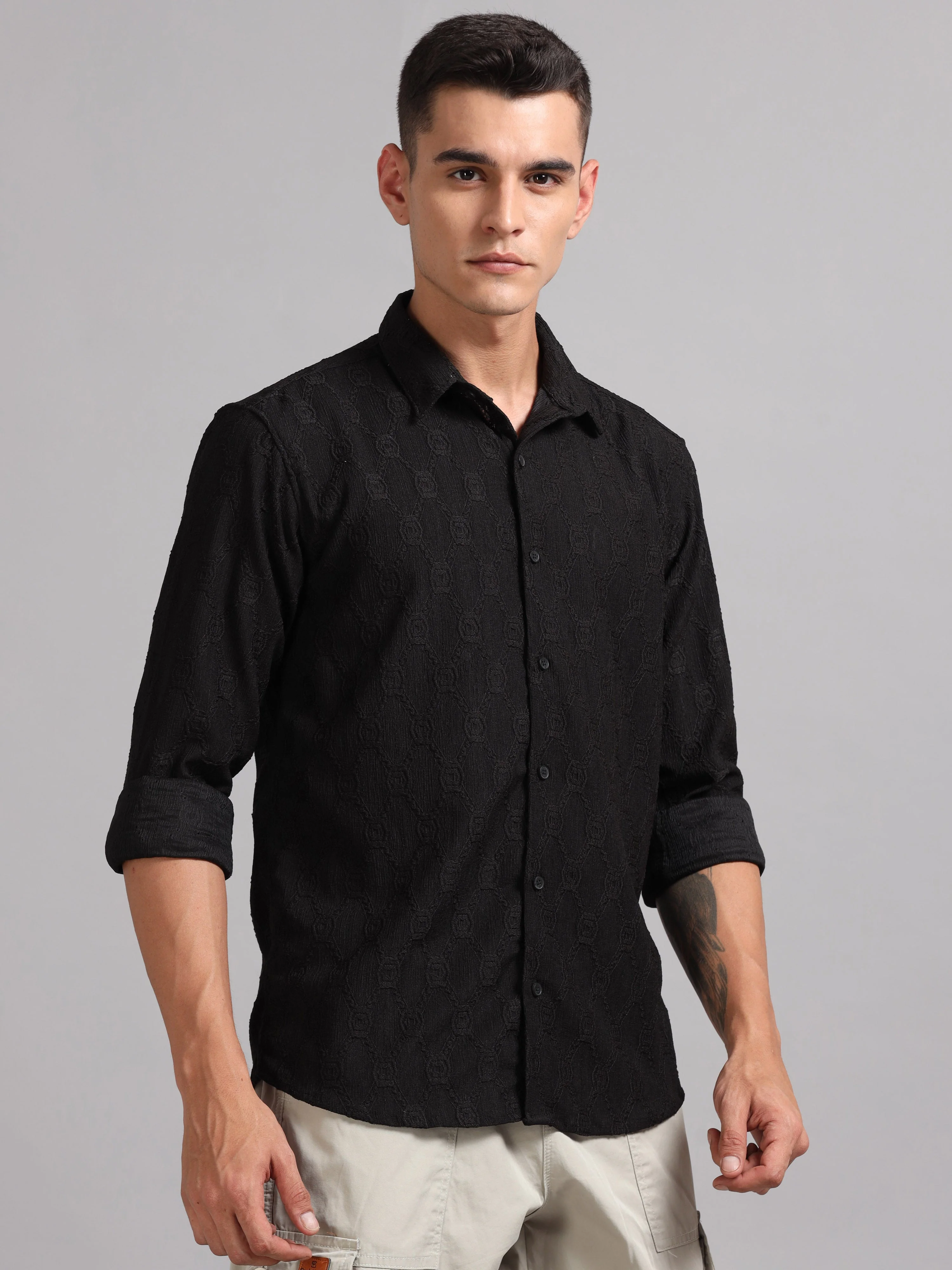 Men Texlink Black Shirt - Image 3