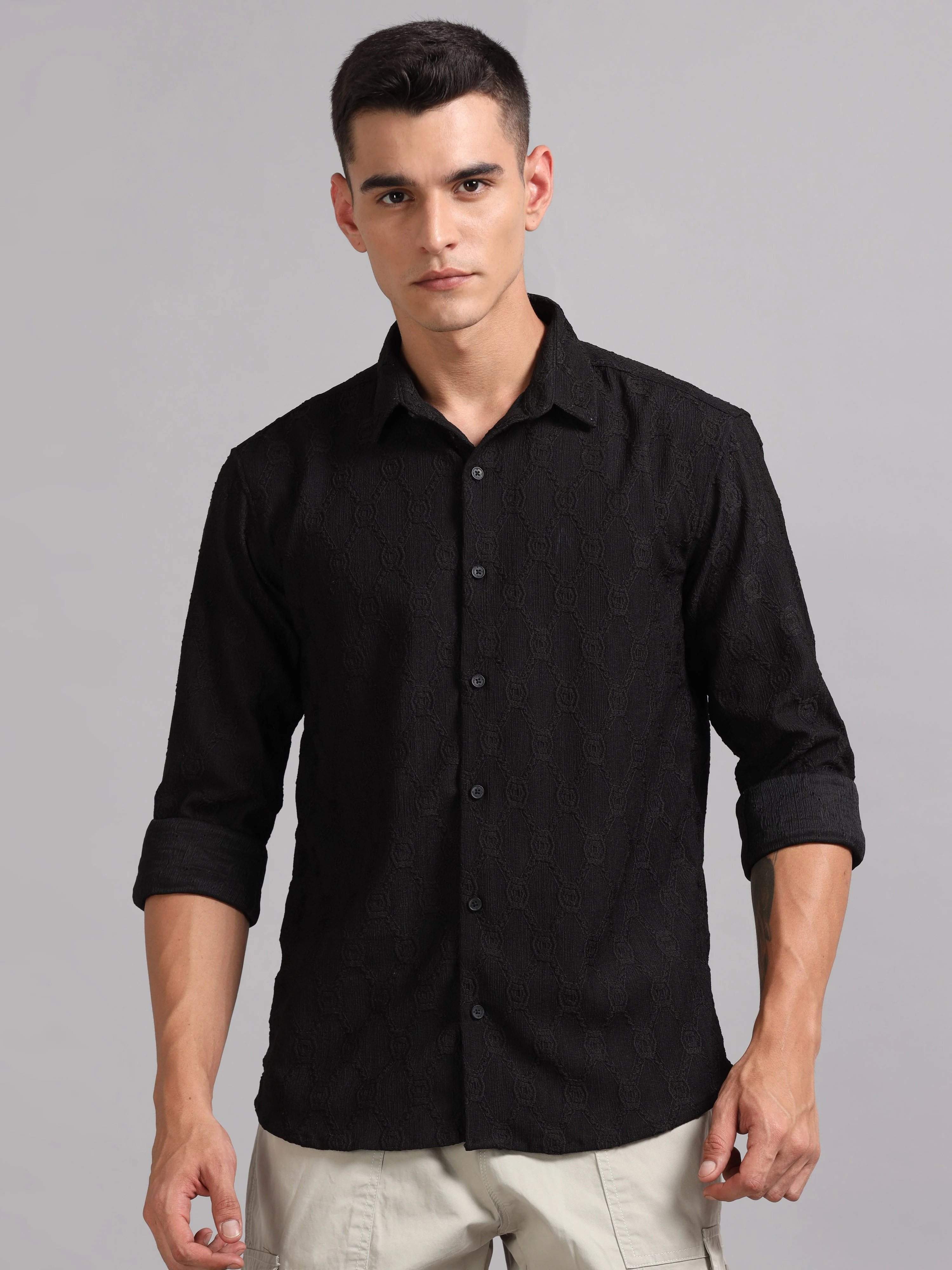 Men Texlink Black Shirt - Image 5