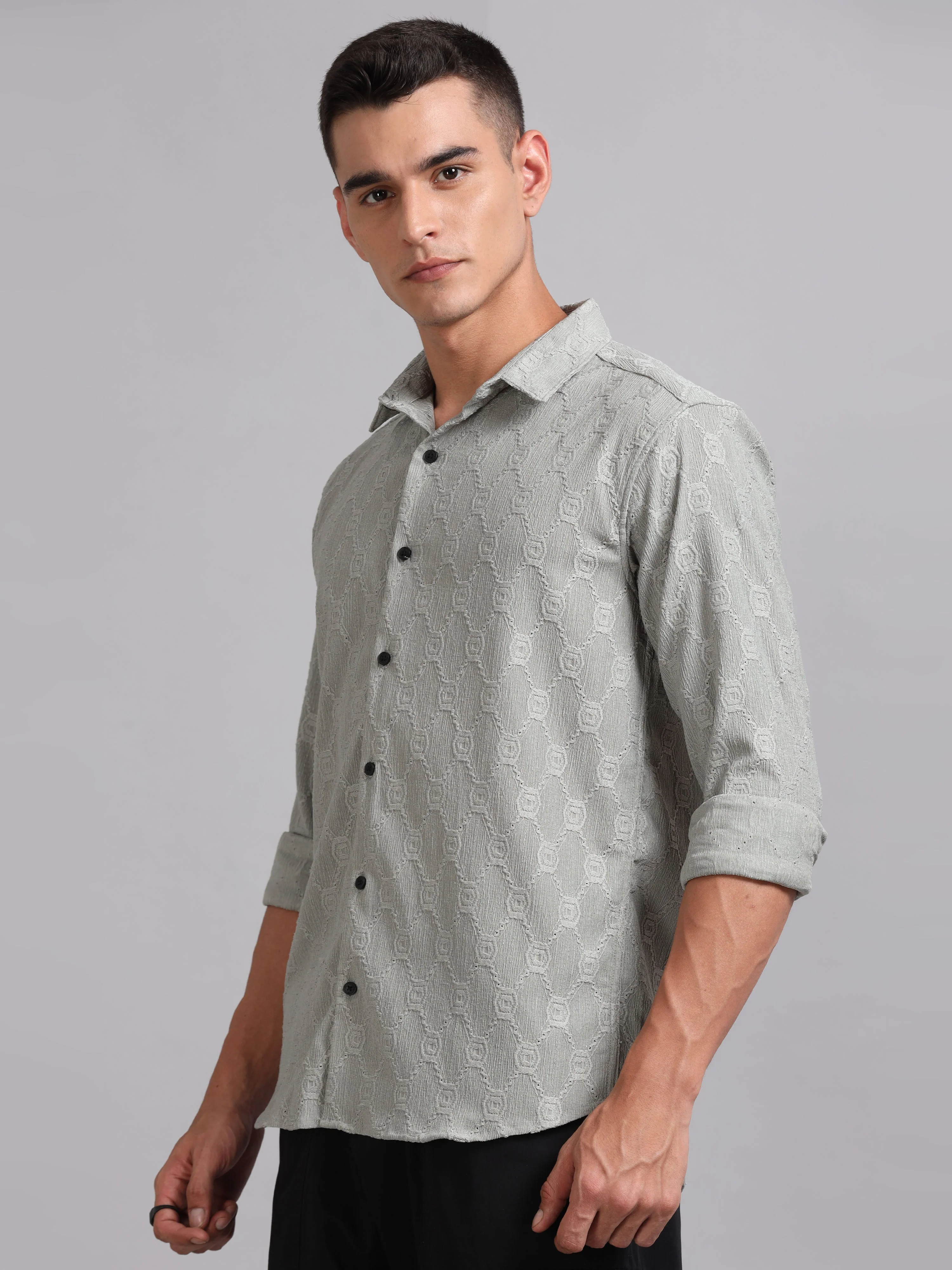 Men Texlink Grey Shirt - Image 3
