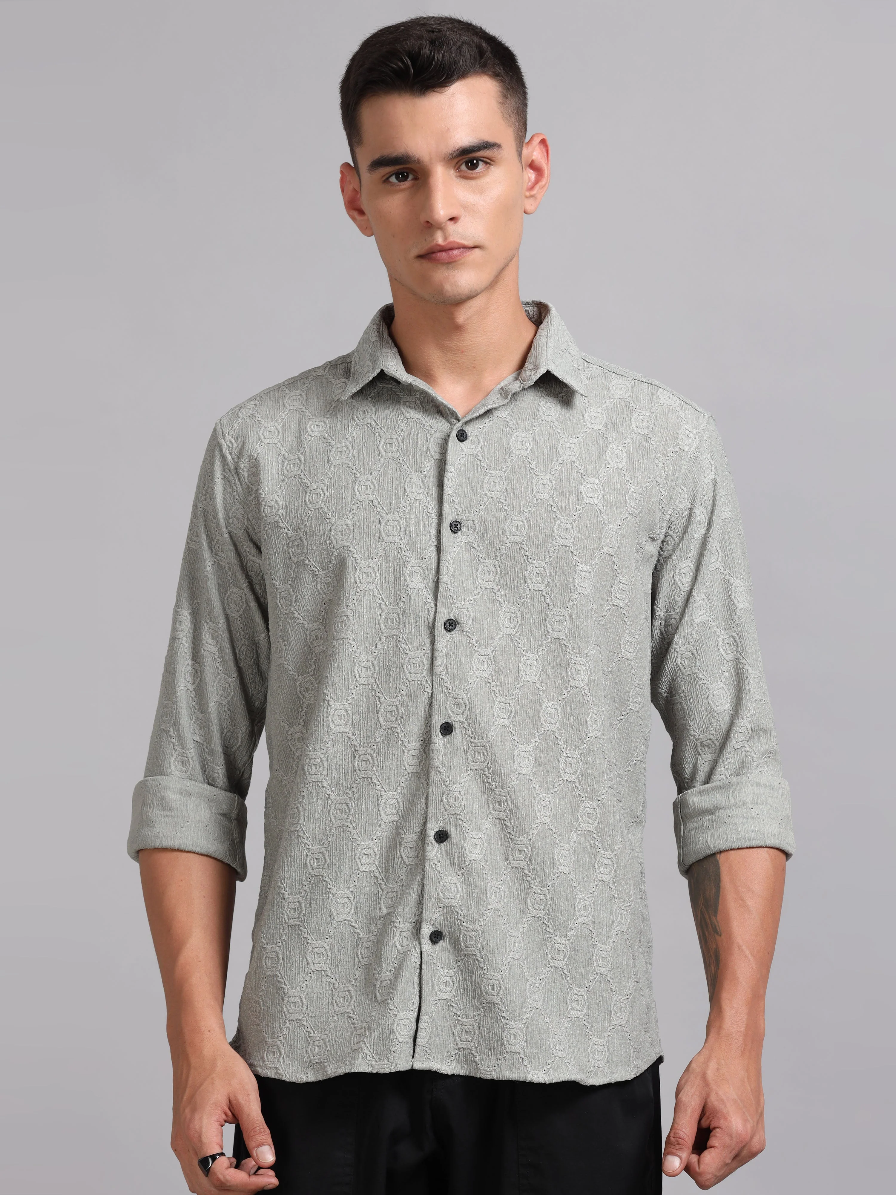 Men Texlink Grey Shirt - Image 5