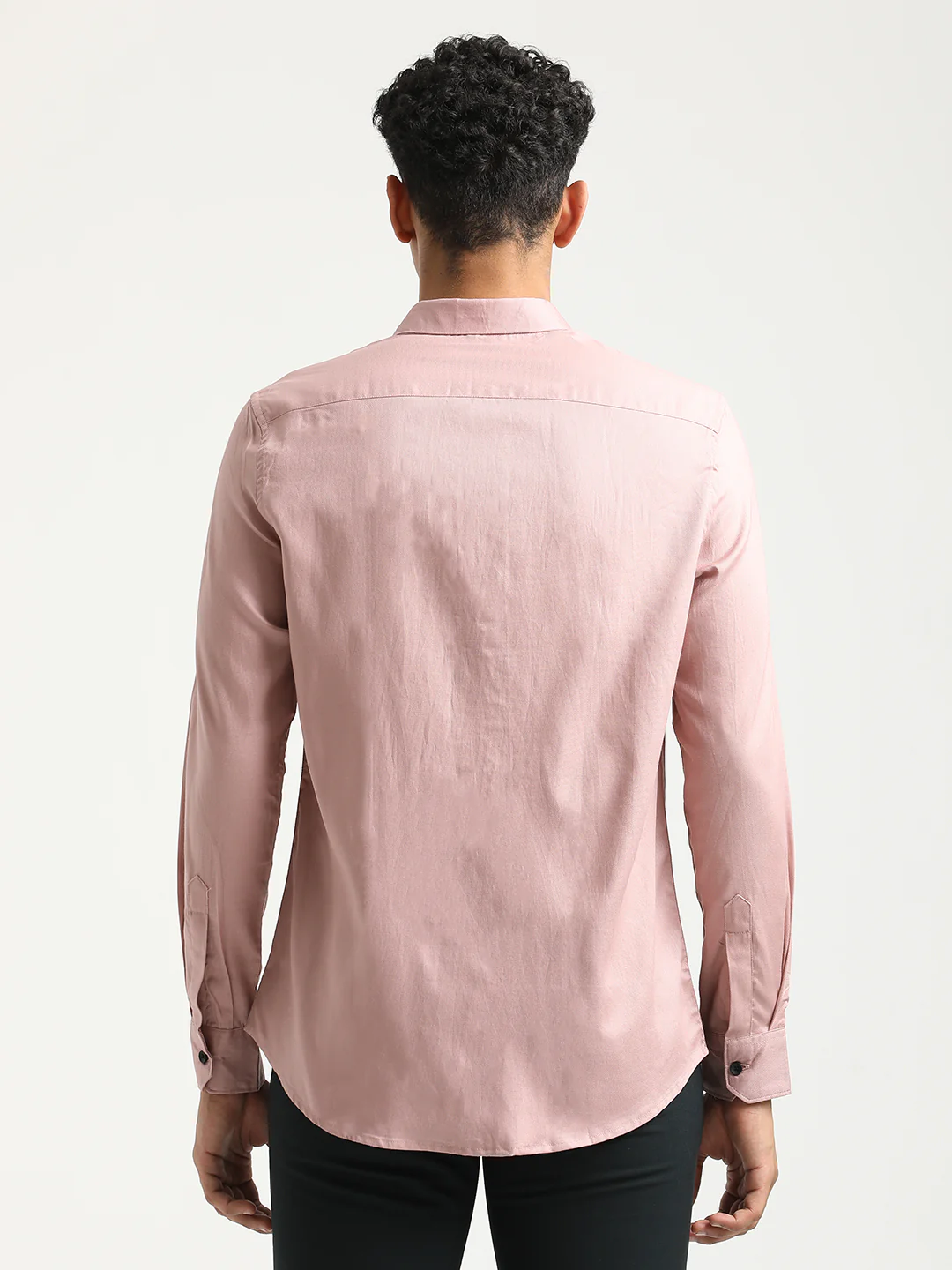 Men Textured Cotton Shirt with Dobby Weave - Image 2