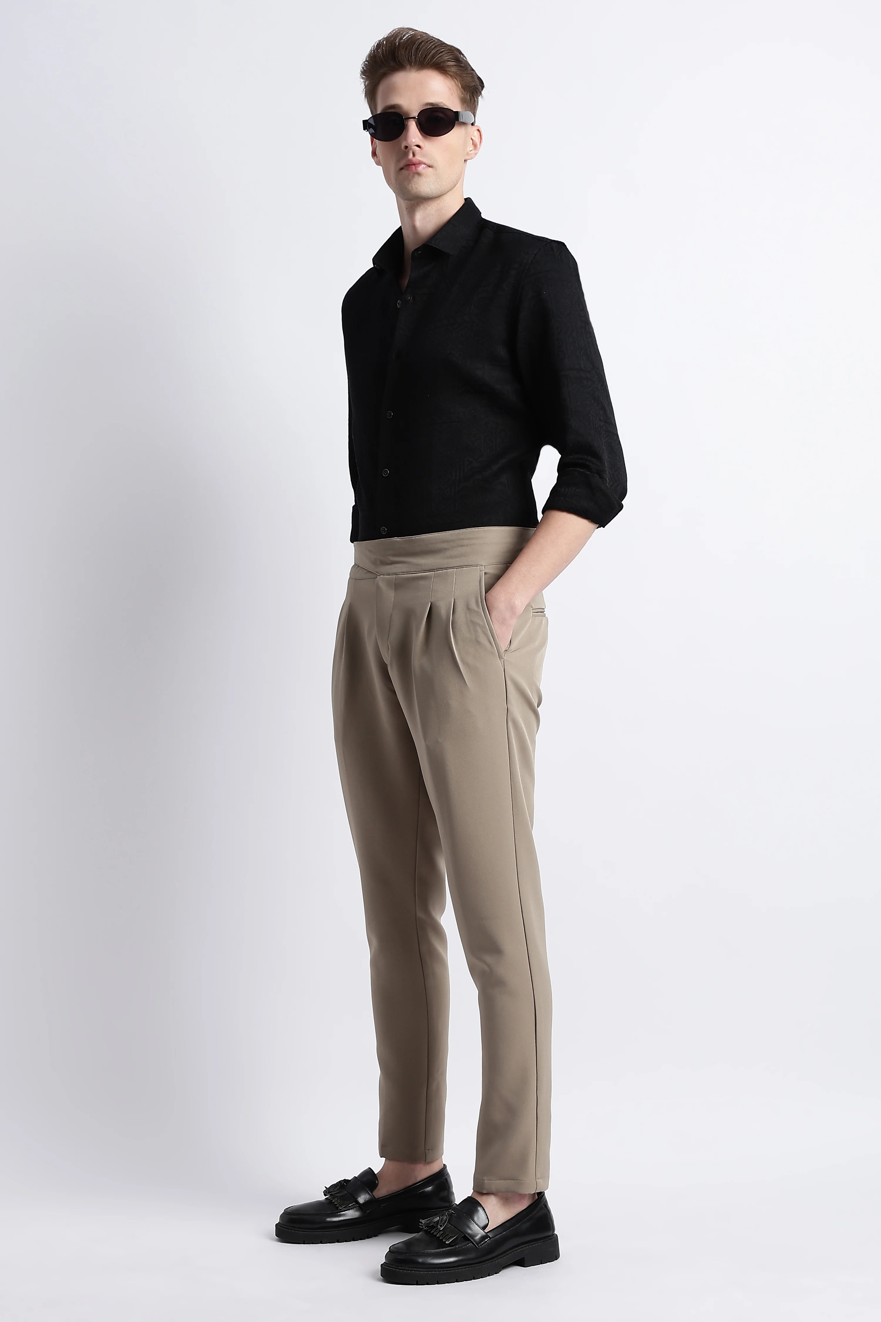 Men Textured Jacquard Shirt - Image 10